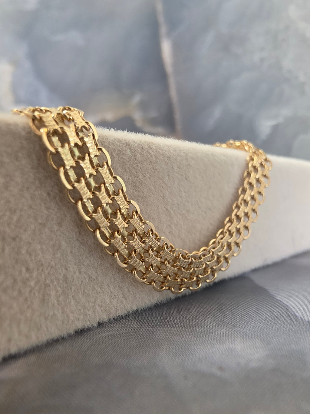 Wide Chinese Link Bracelet 605