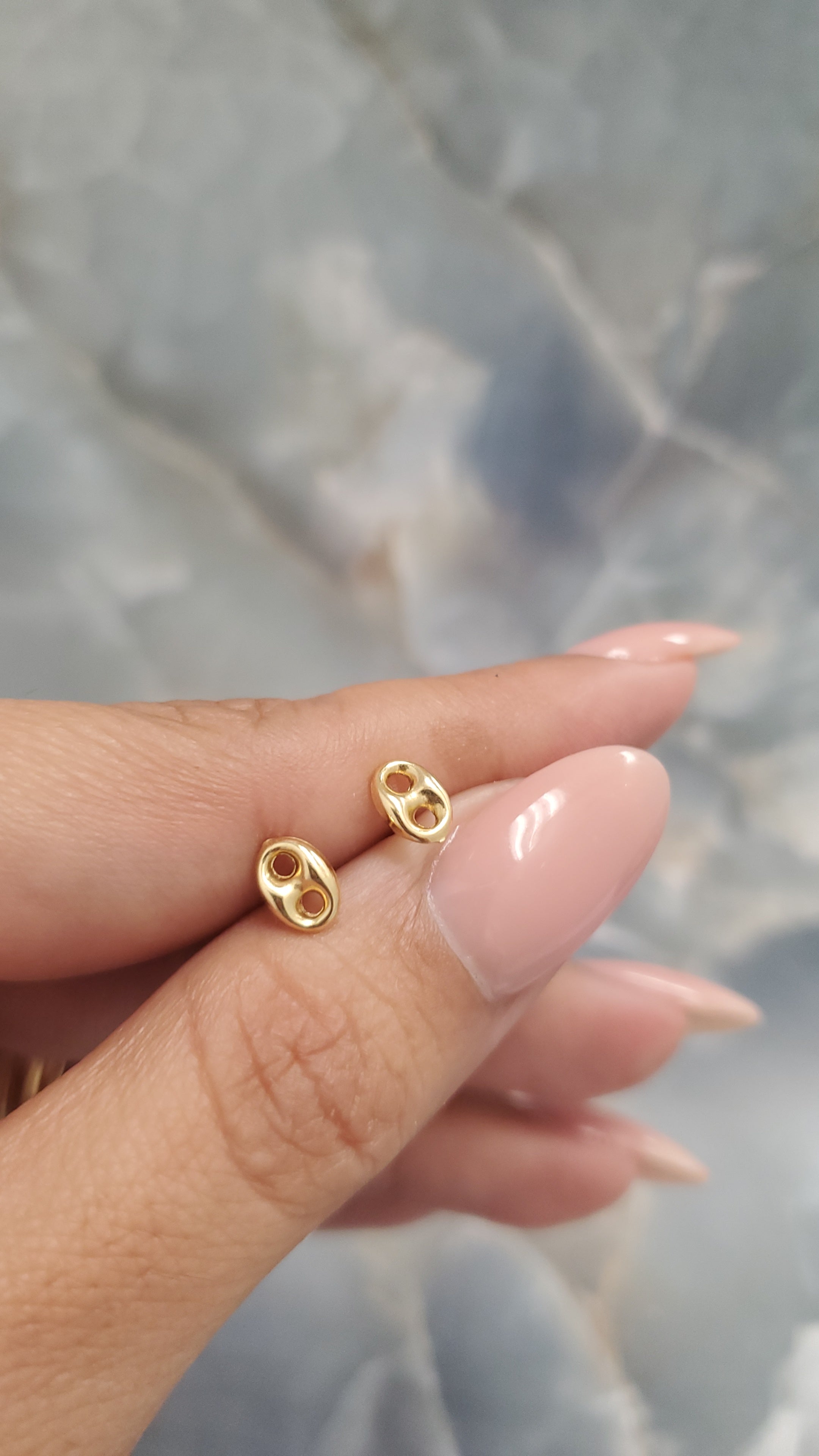 Oval Link Stud Earrings 088