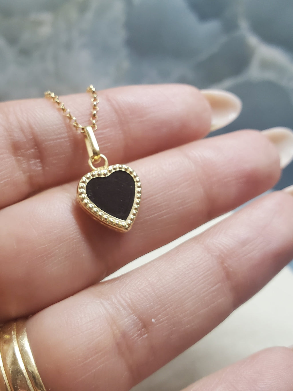 Imperial Black Heart Pendant 080