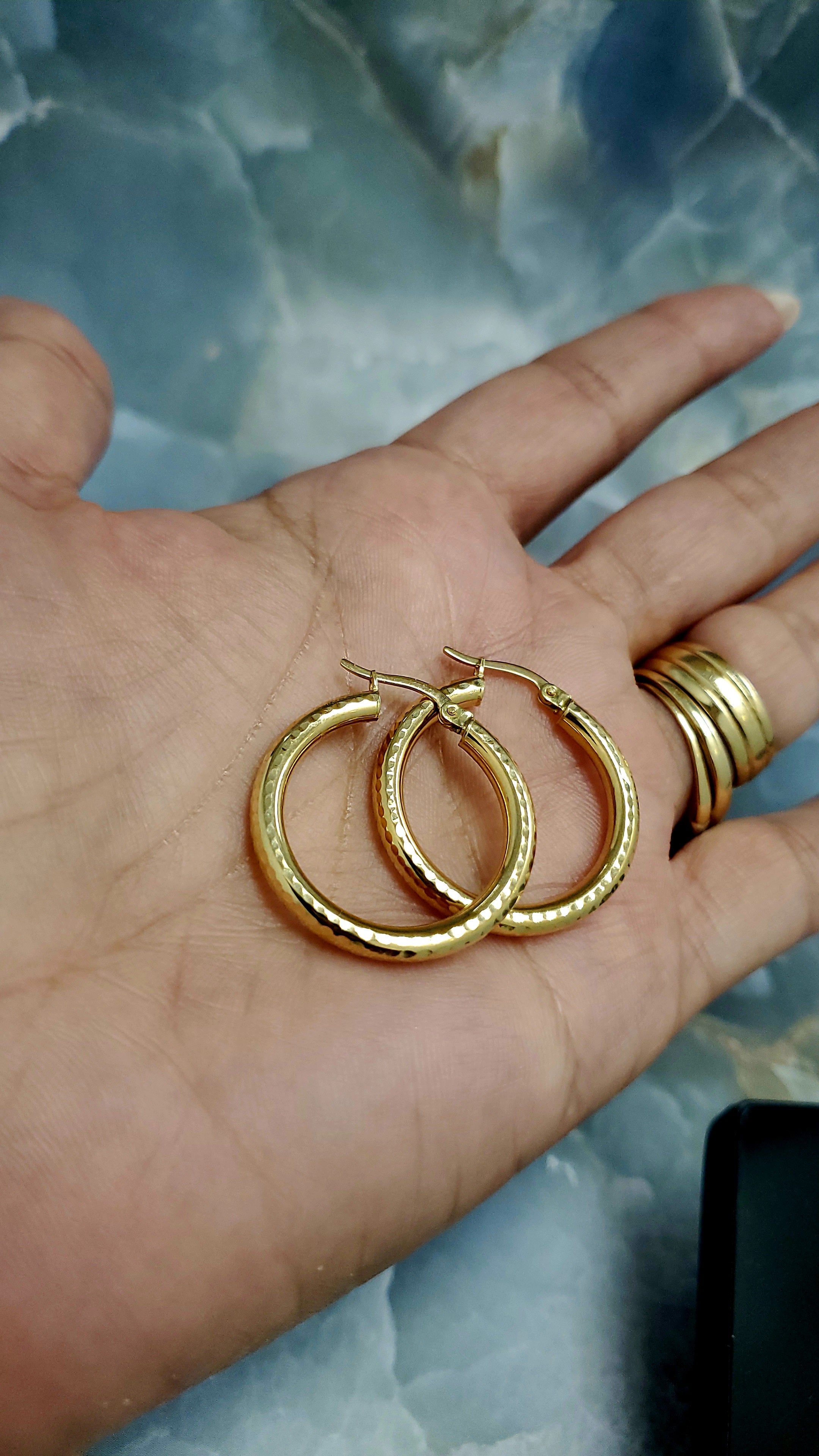 Textured Hoop Earrings 220