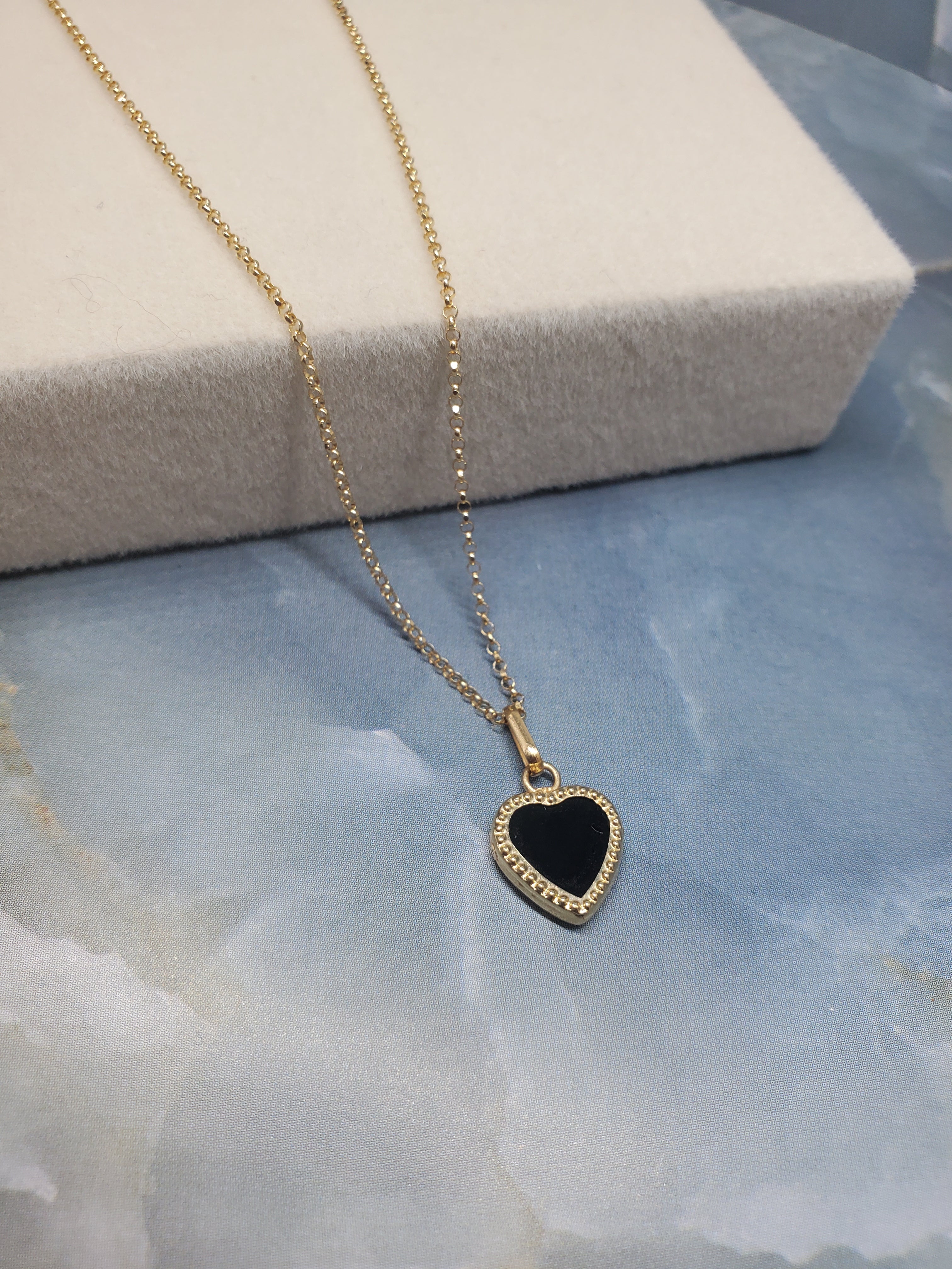 Imperial Black Heart Pendant 080
