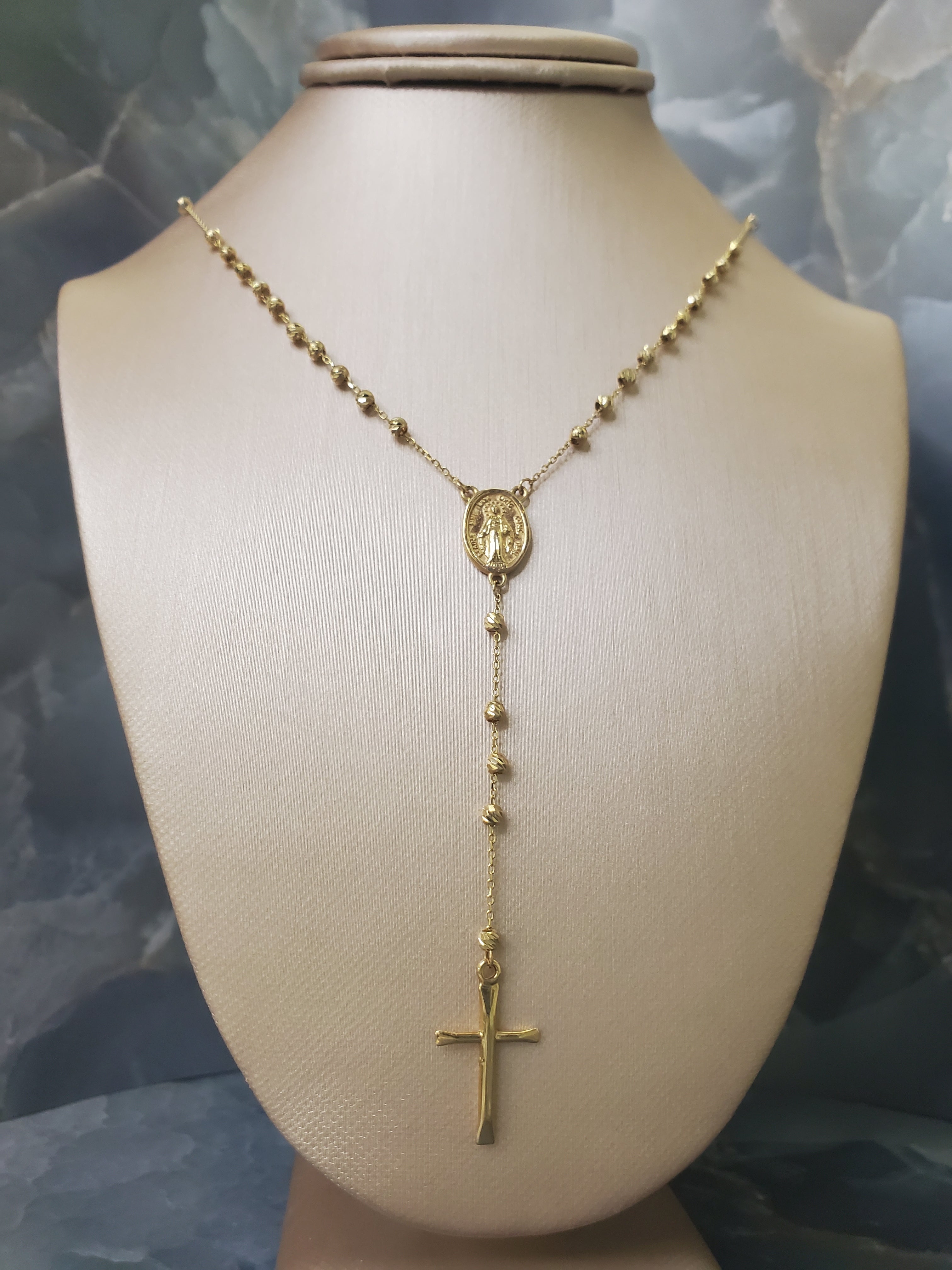 Imperial Virgin Mary Rosary Necklace 551