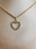 Imperial Emerald Open Heart Pendant 1