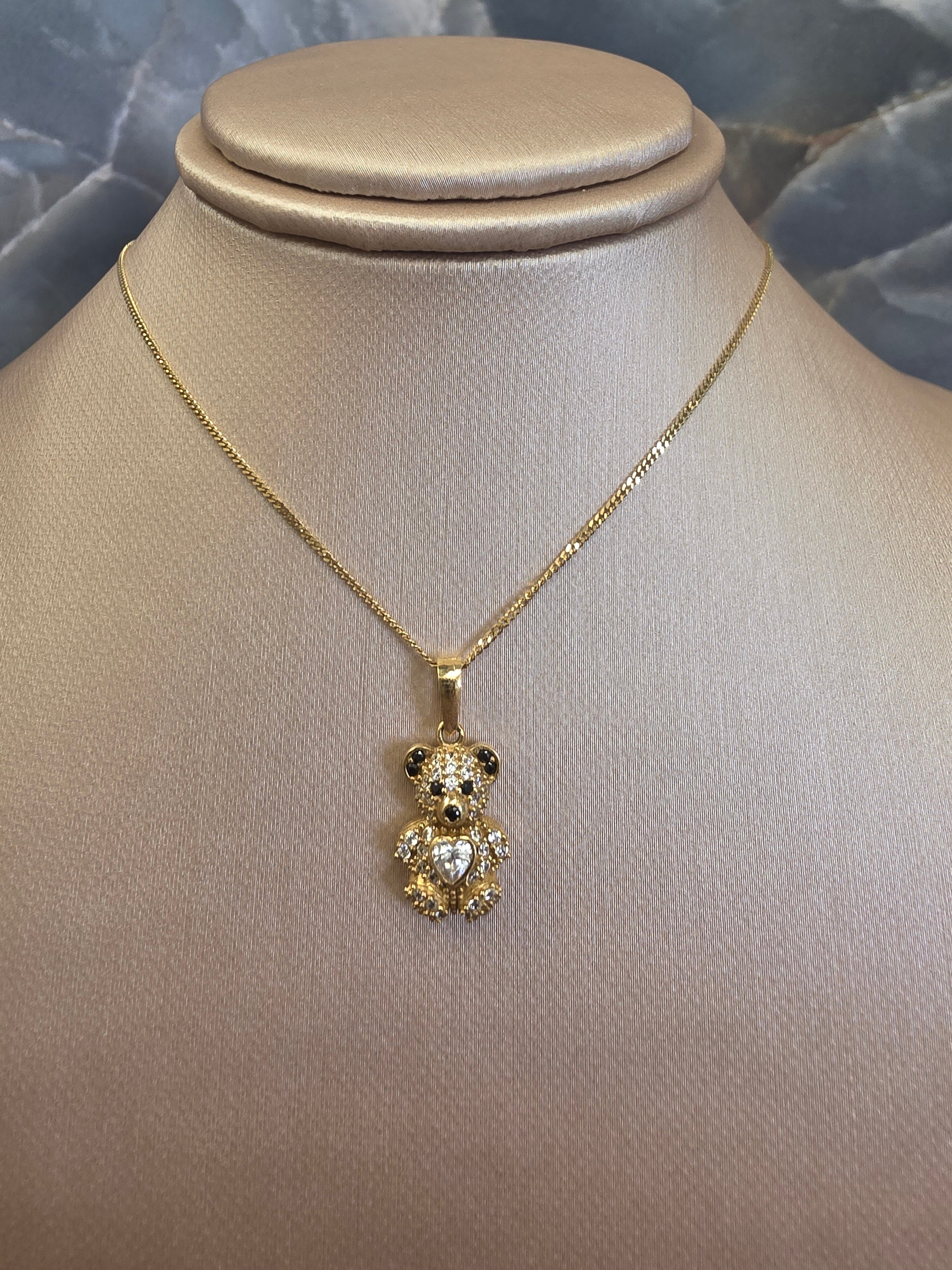 Teddy Bear Heart Pendant 143