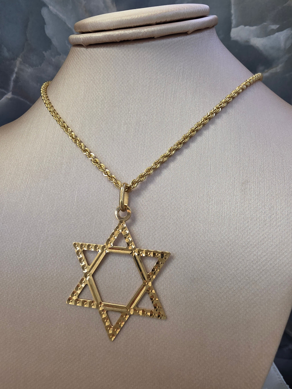 Diamond-Cut Star of David Pendant 221