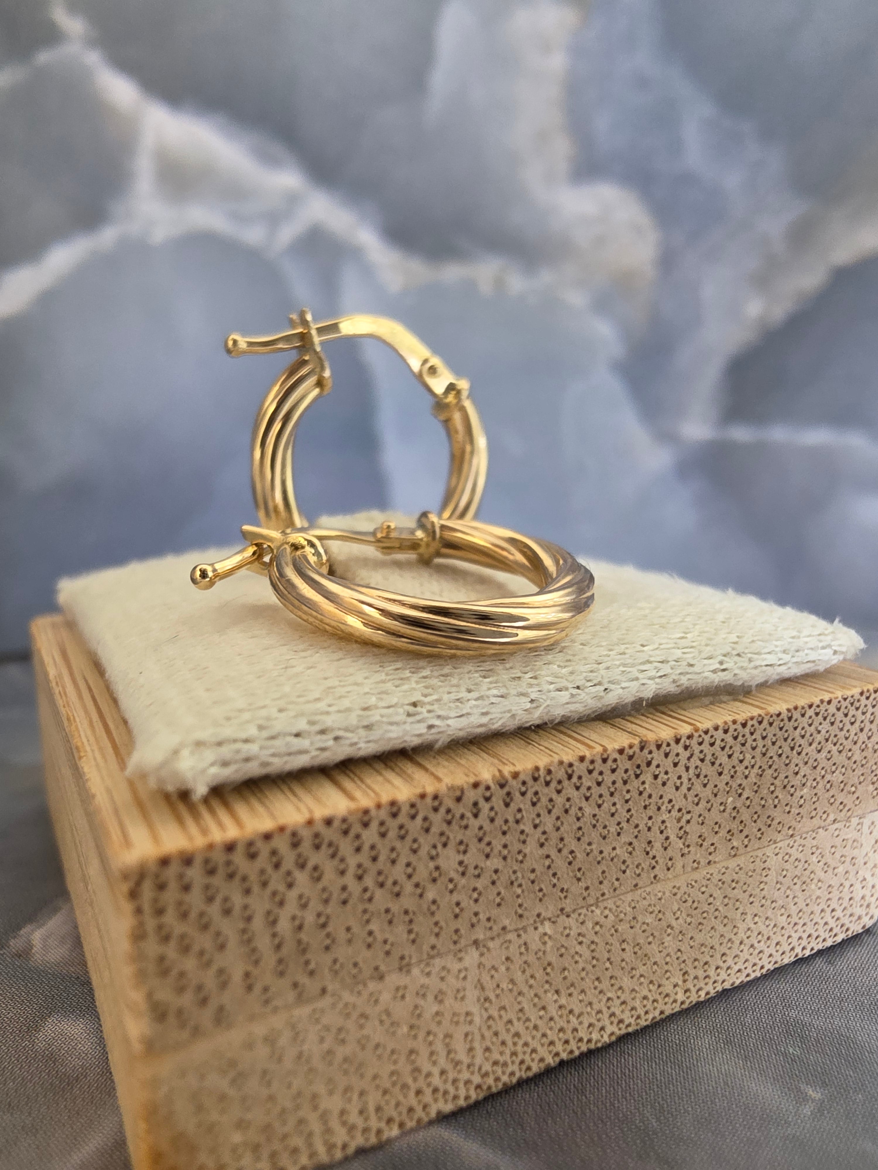 Twisted Hoop Earrings 162
