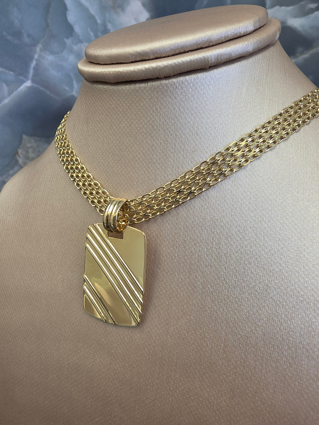 Engraved Rectangular Pendant 314