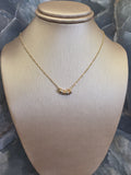 Tricolor Ring Charm Necklace 153