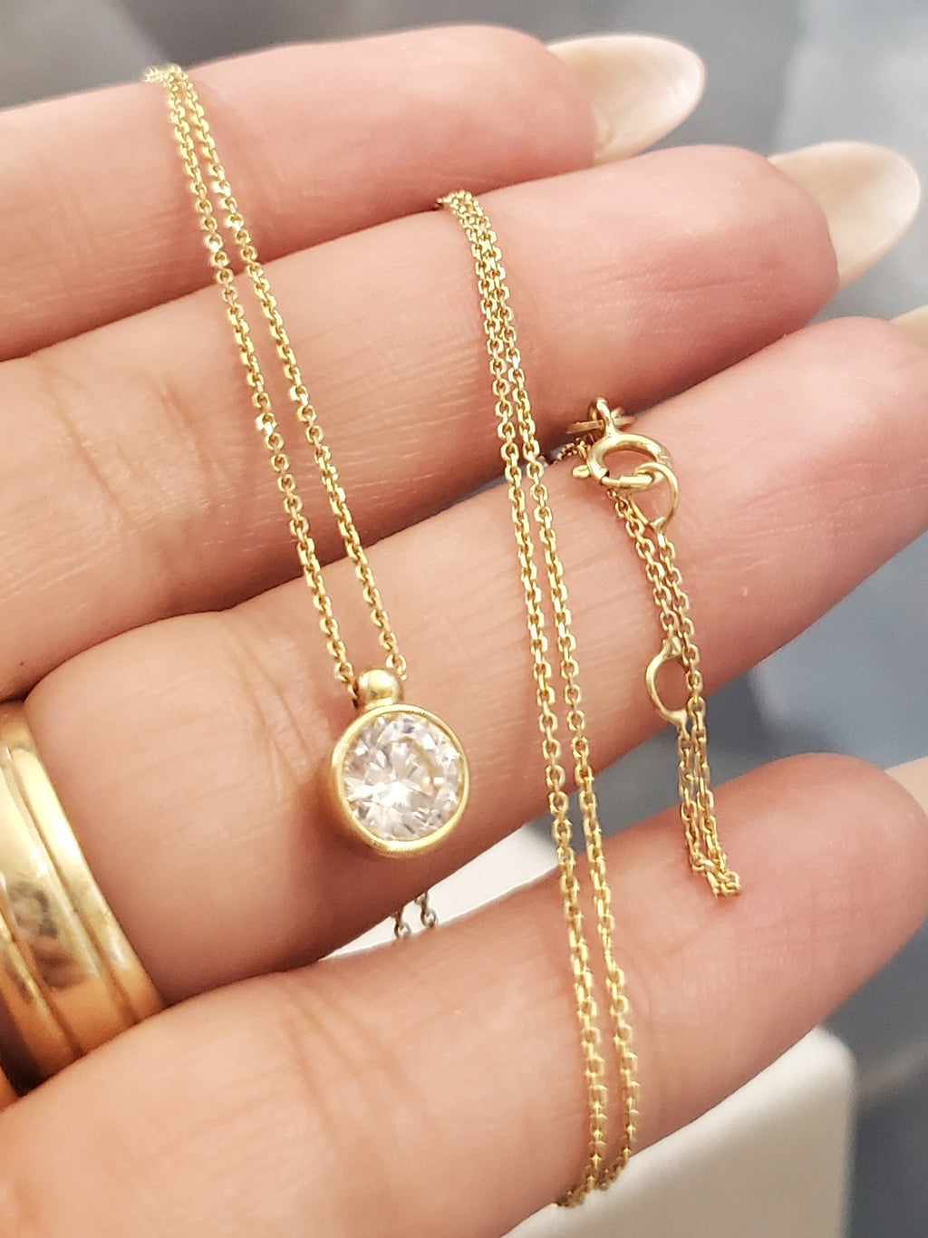 Imperial Bezel Solitaire Necklace 193
