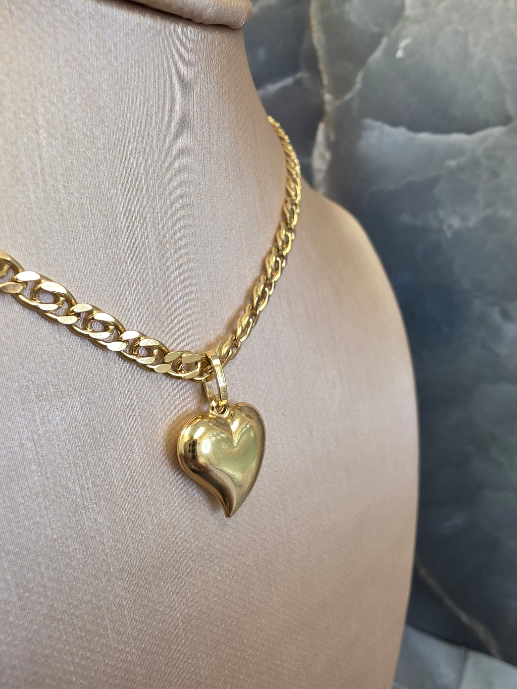 Puffed Heart Pendant 135