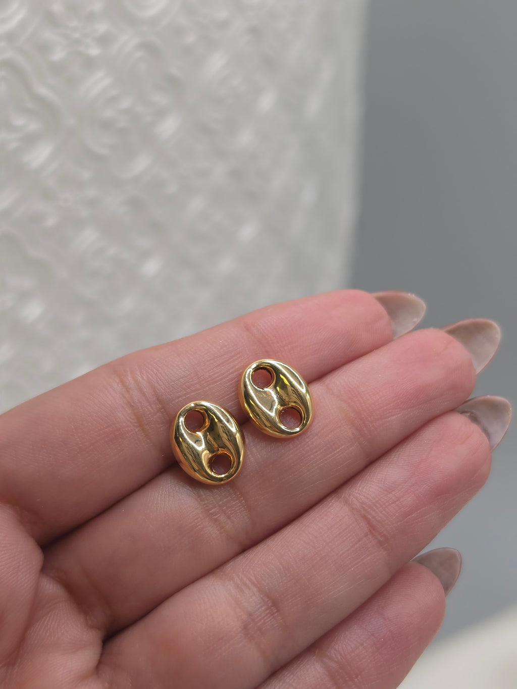 Anchor Link Stud Earrings 107