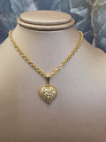 Diamond-Cut Heart Pendant 089