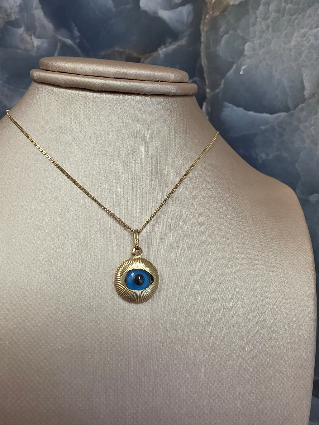 Blue Evil Eye Pendant 092