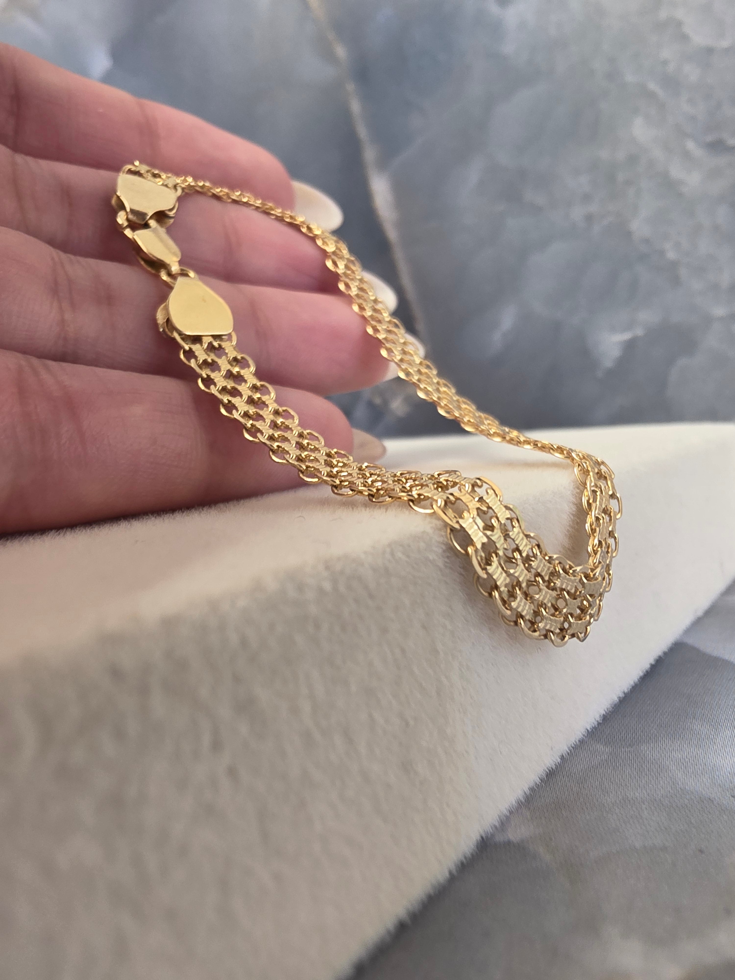 Wide Chinese Link Bracelet 605