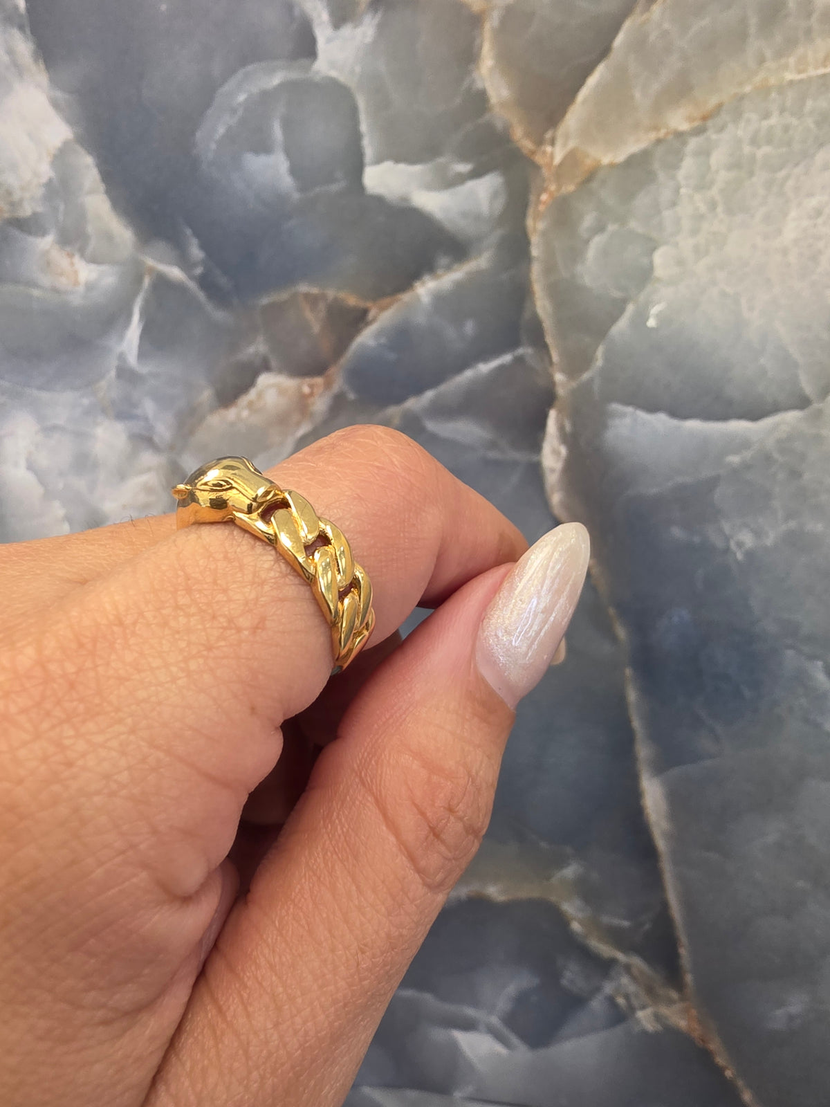 Panther Cuban Link Ring 243