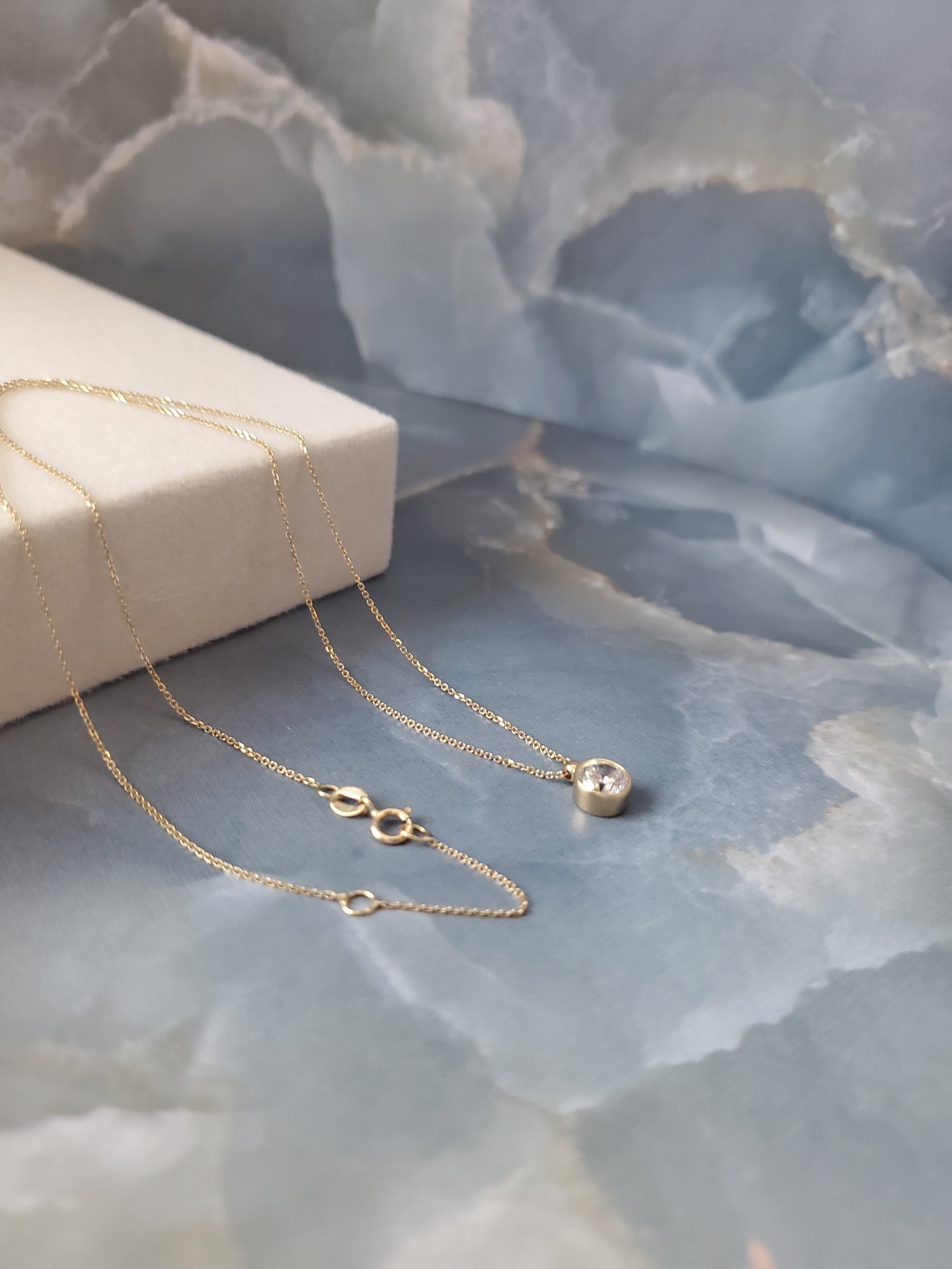 Imperial Bezel Solitaire Necklace 193