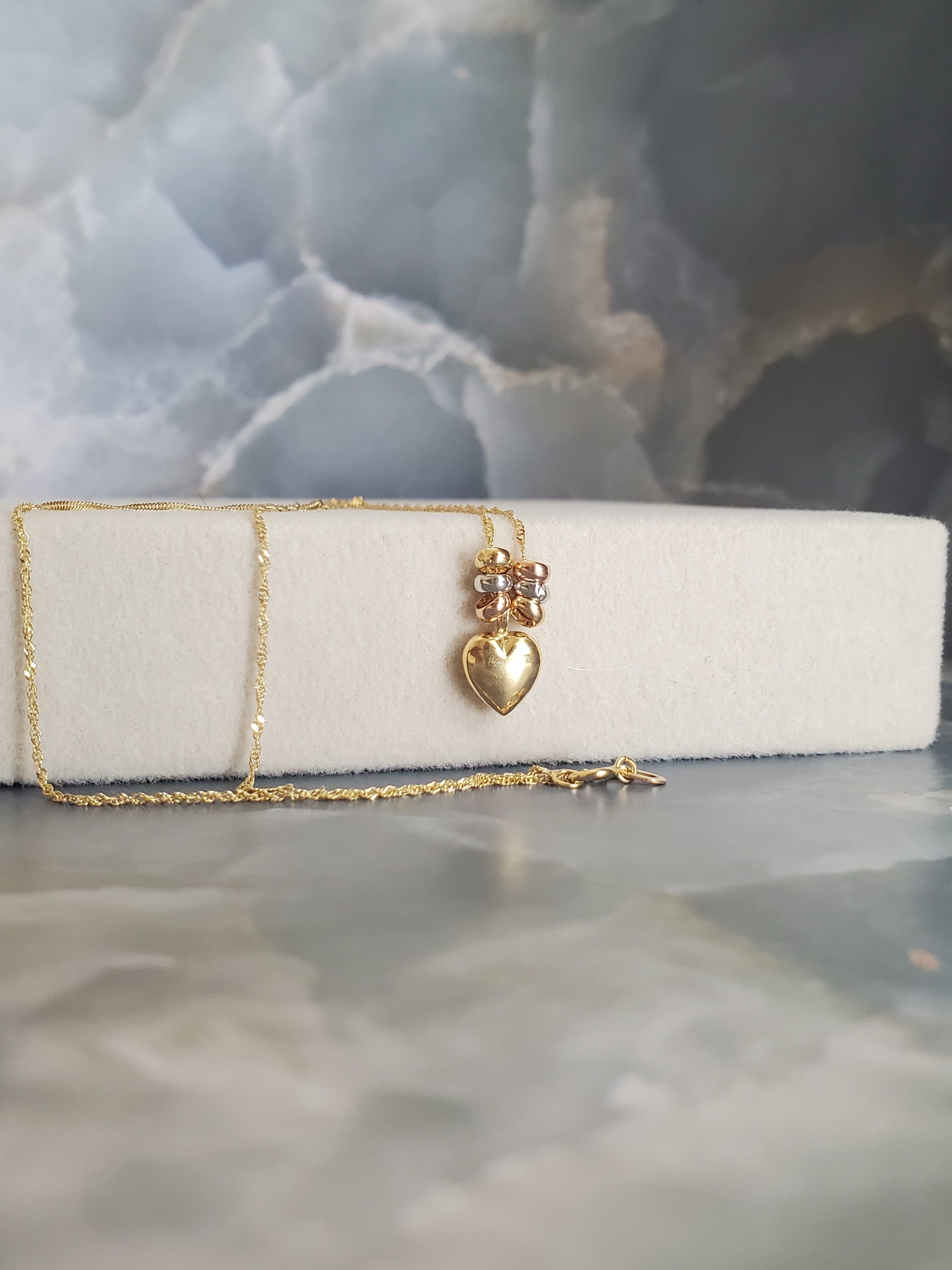 Imperial Tri-Color Heart Necklace 174