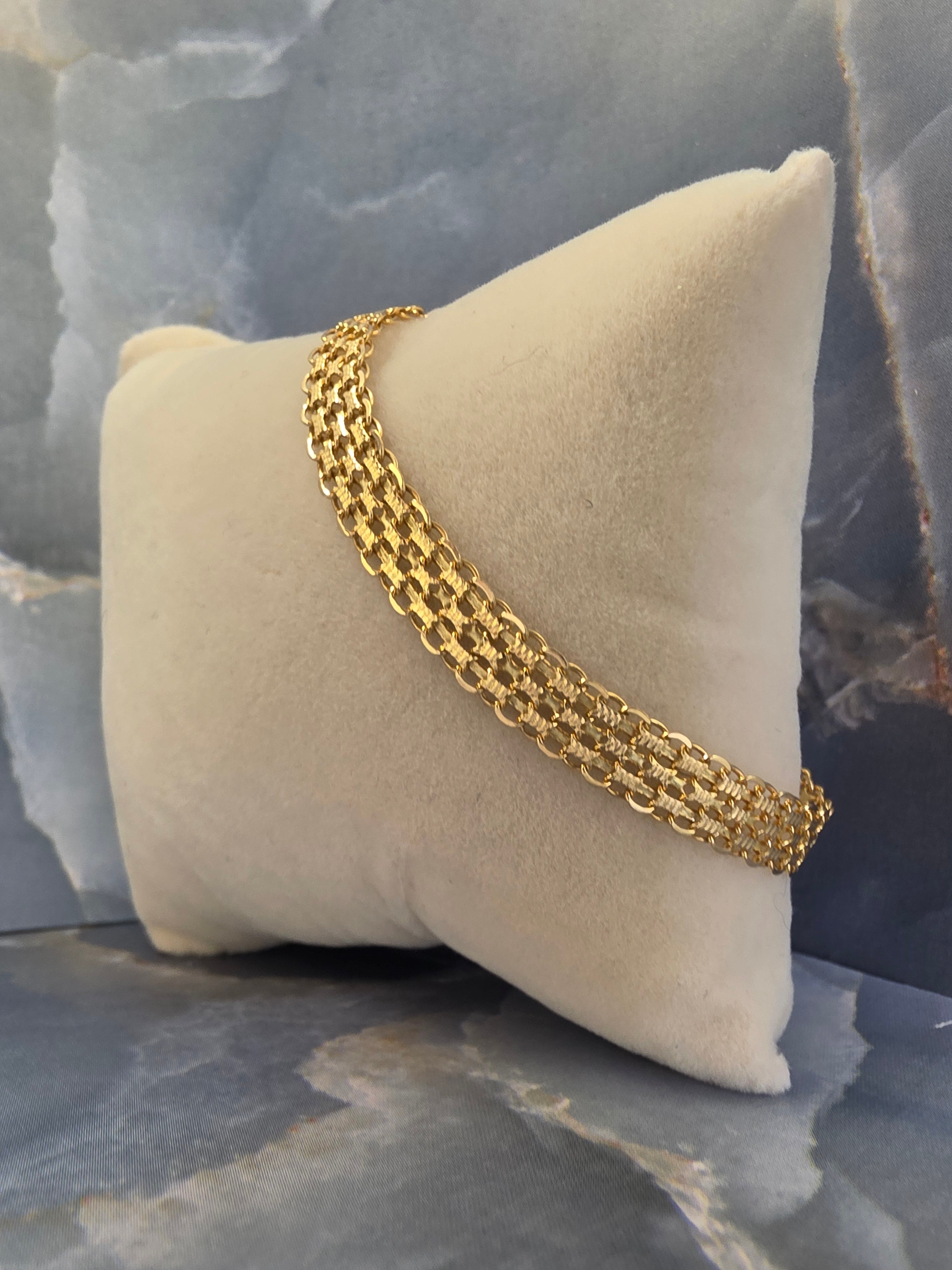 Wide Chinese Link Bracelet 605