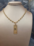 Gold $100 Bill Pendant 110