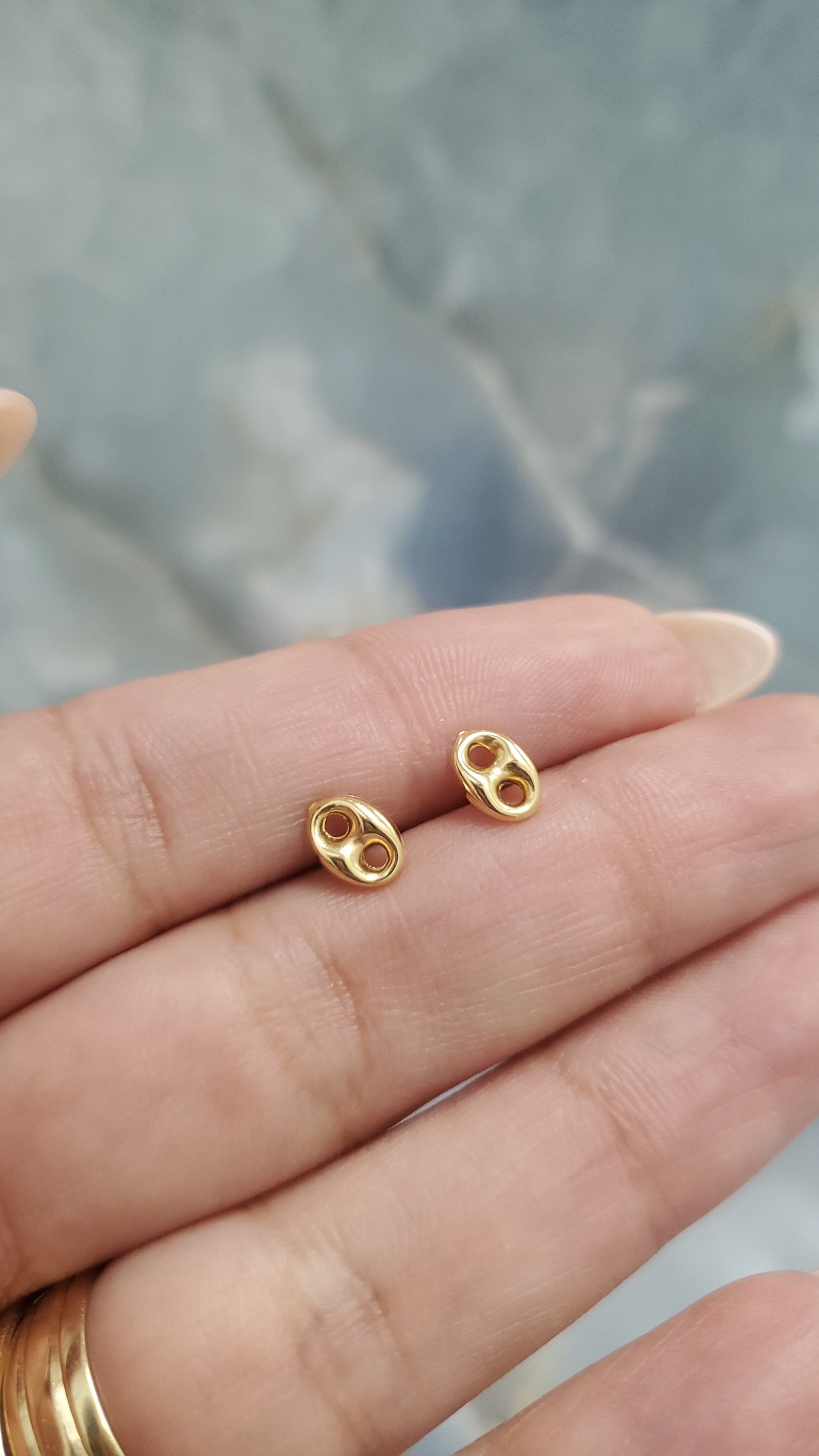 Oval Link Stud Earrings 088