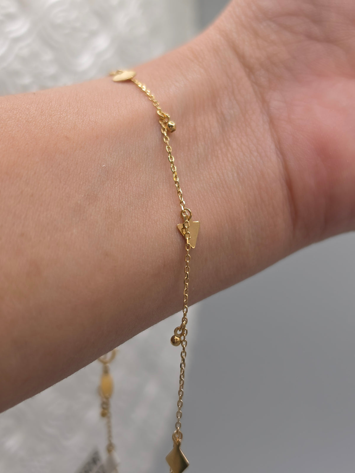 Beaded Link Adjustable Anklet 236