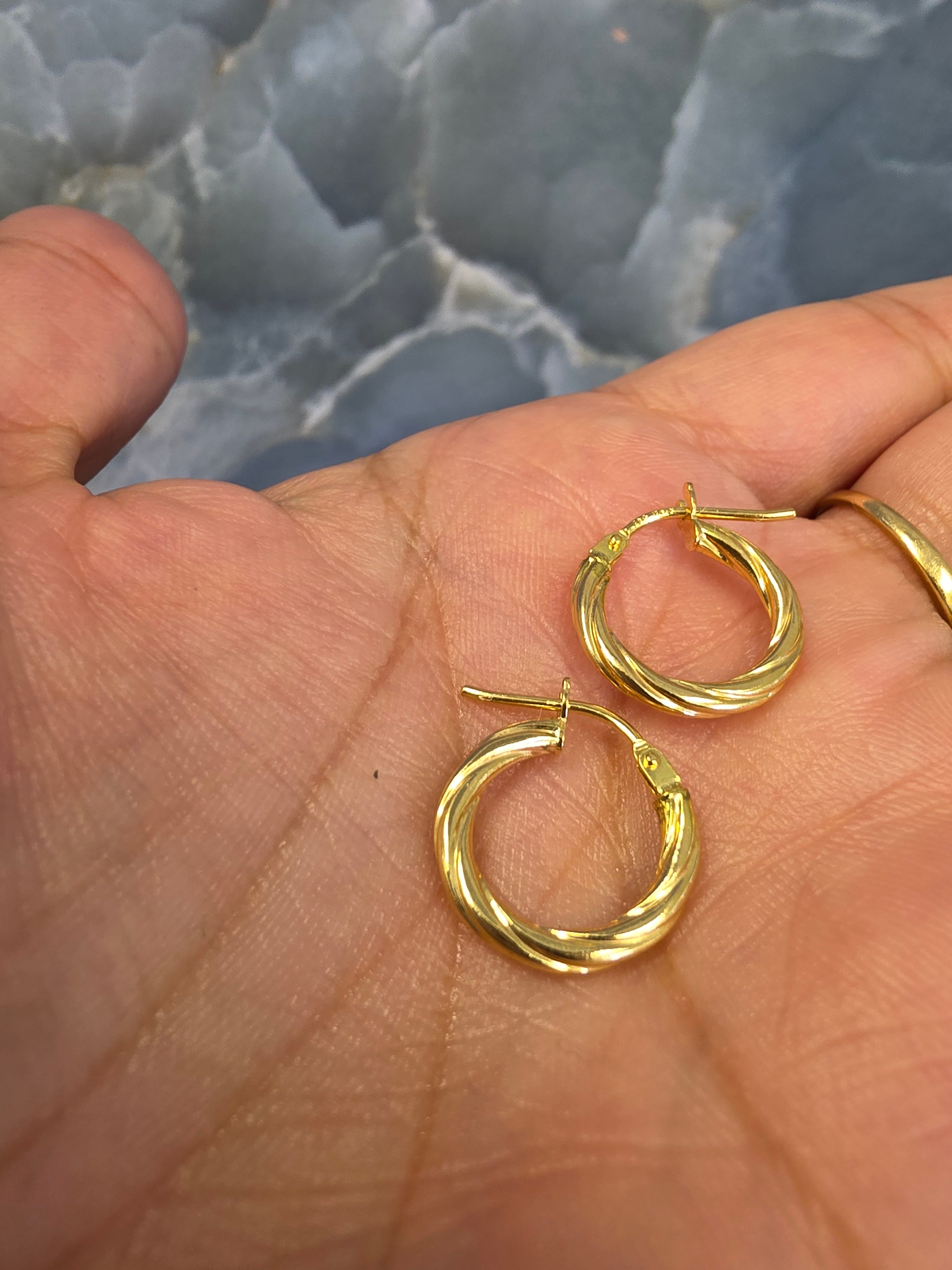 Triple Row Hoop Earrings 091