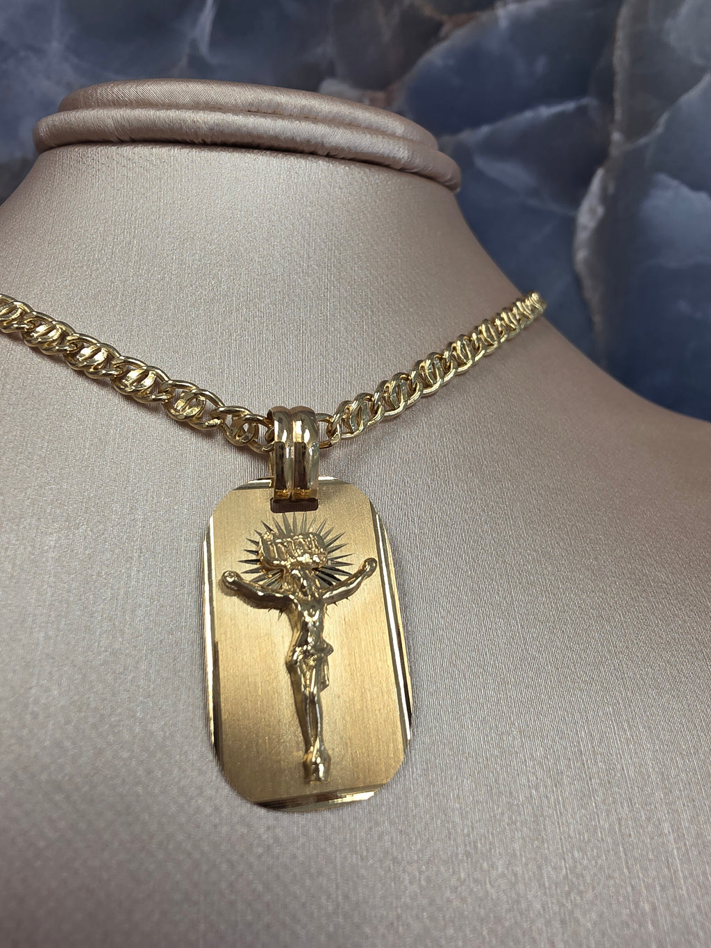 Crucifix Plaque Pendant 316