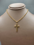 Diamond-Cut Cross Pendant 090