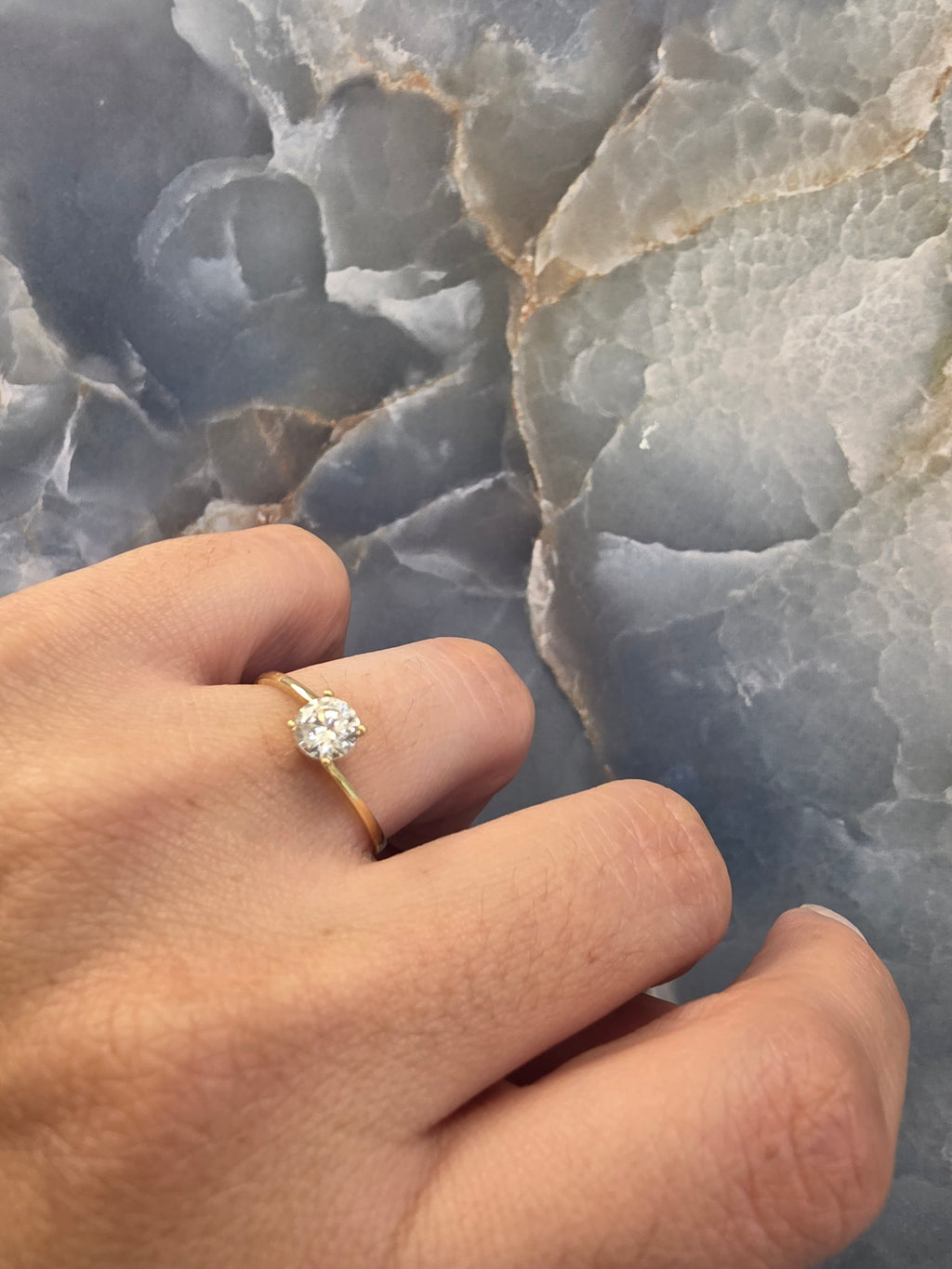 Gold Brilliant Solitaire Ring 122