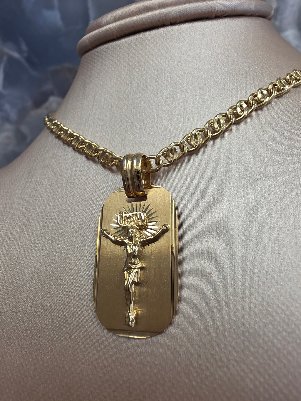 Crucifix Plaque Pendant 316