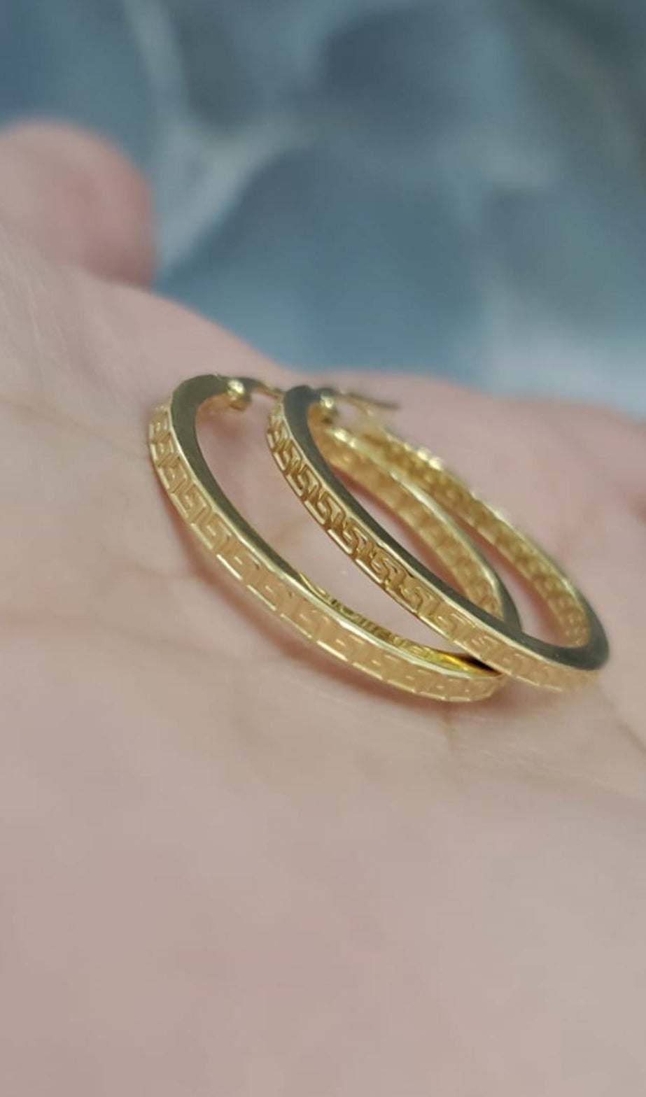 Greek Key Hoop Earrings 171