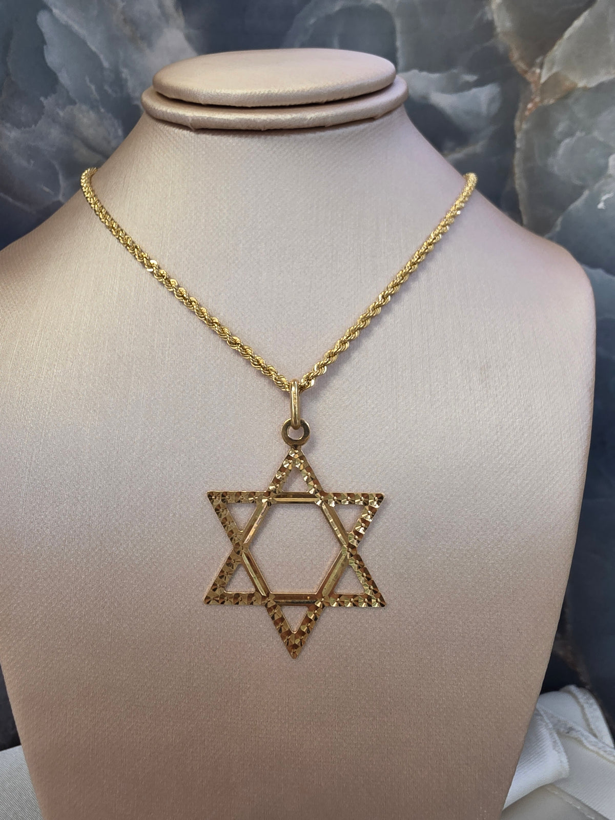 Diamond-Cut Star of David Pendant 221