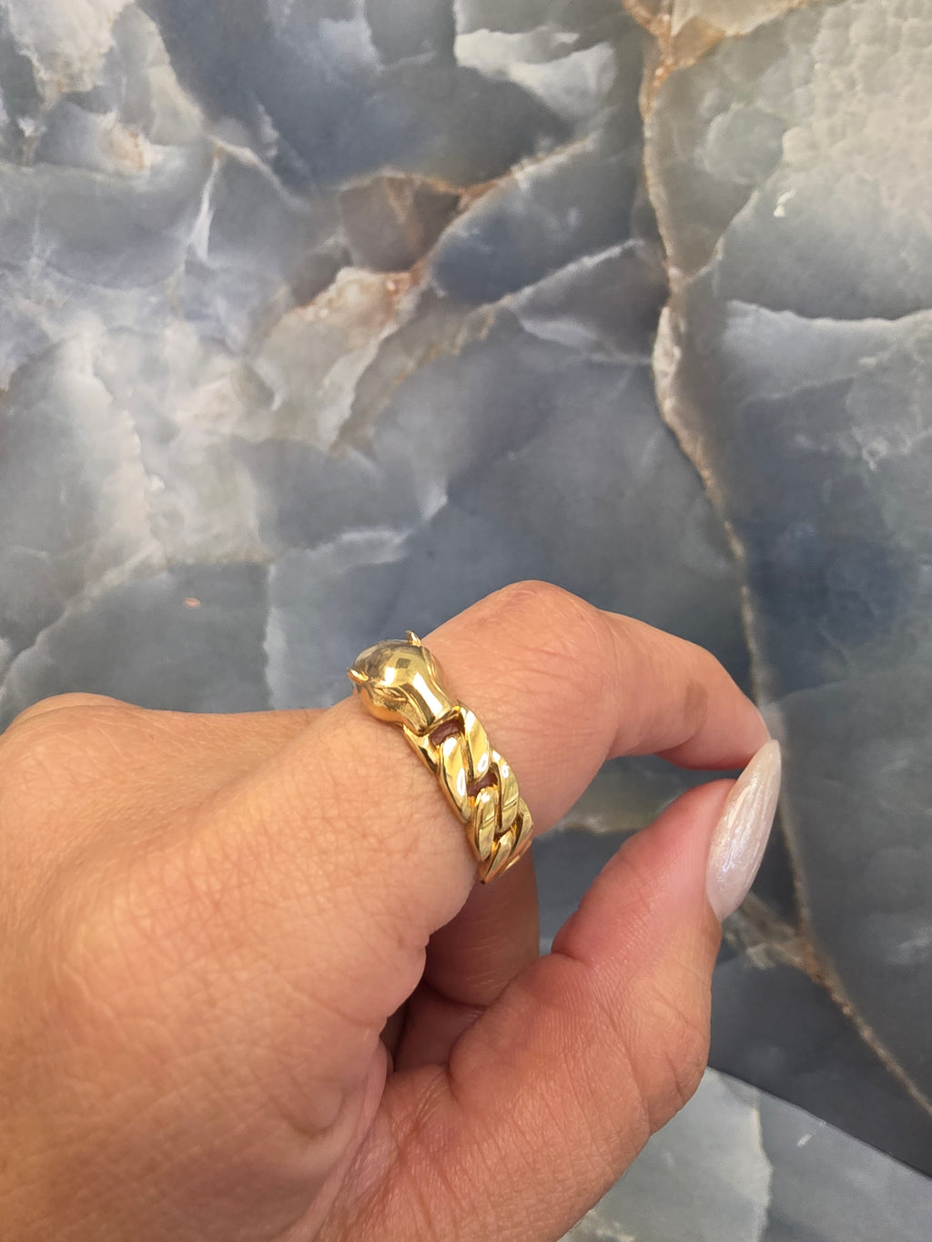 Panther Cuban Link Ring 243