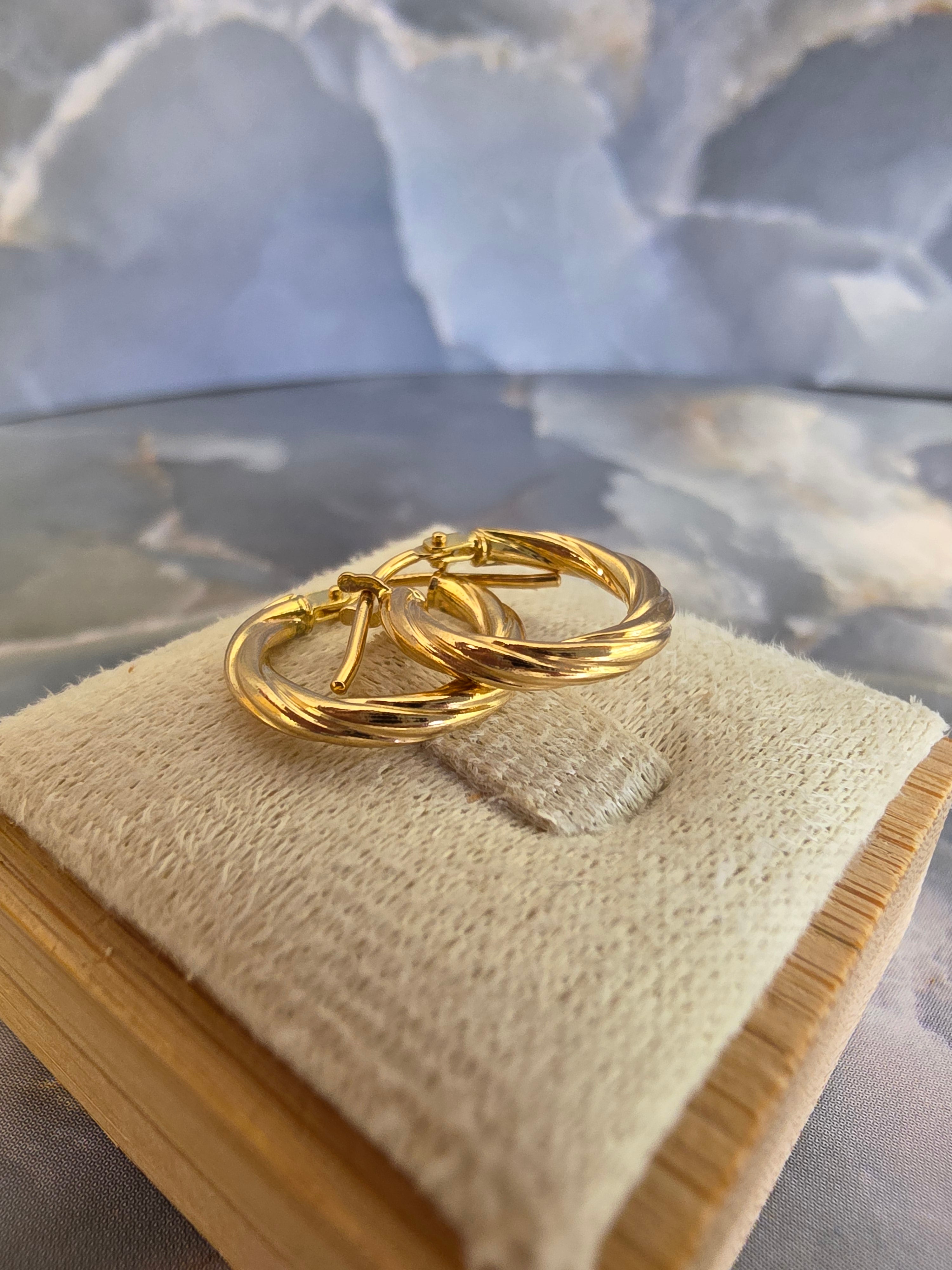 Triple Row Hoop Earrings 091