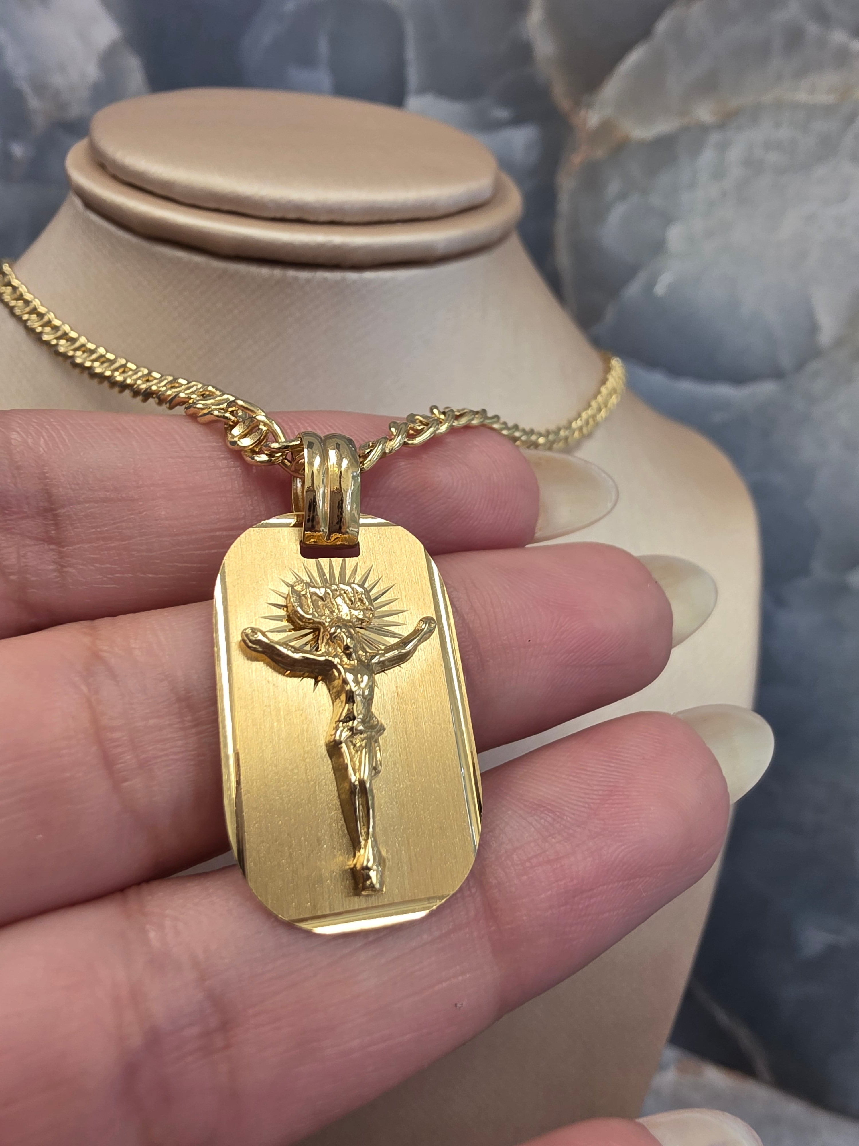 Crucifix Plaque Pendant 316