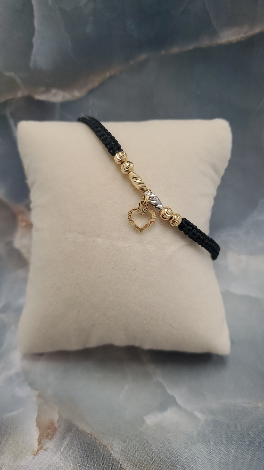 Tricolor Heart Cord Bracelet