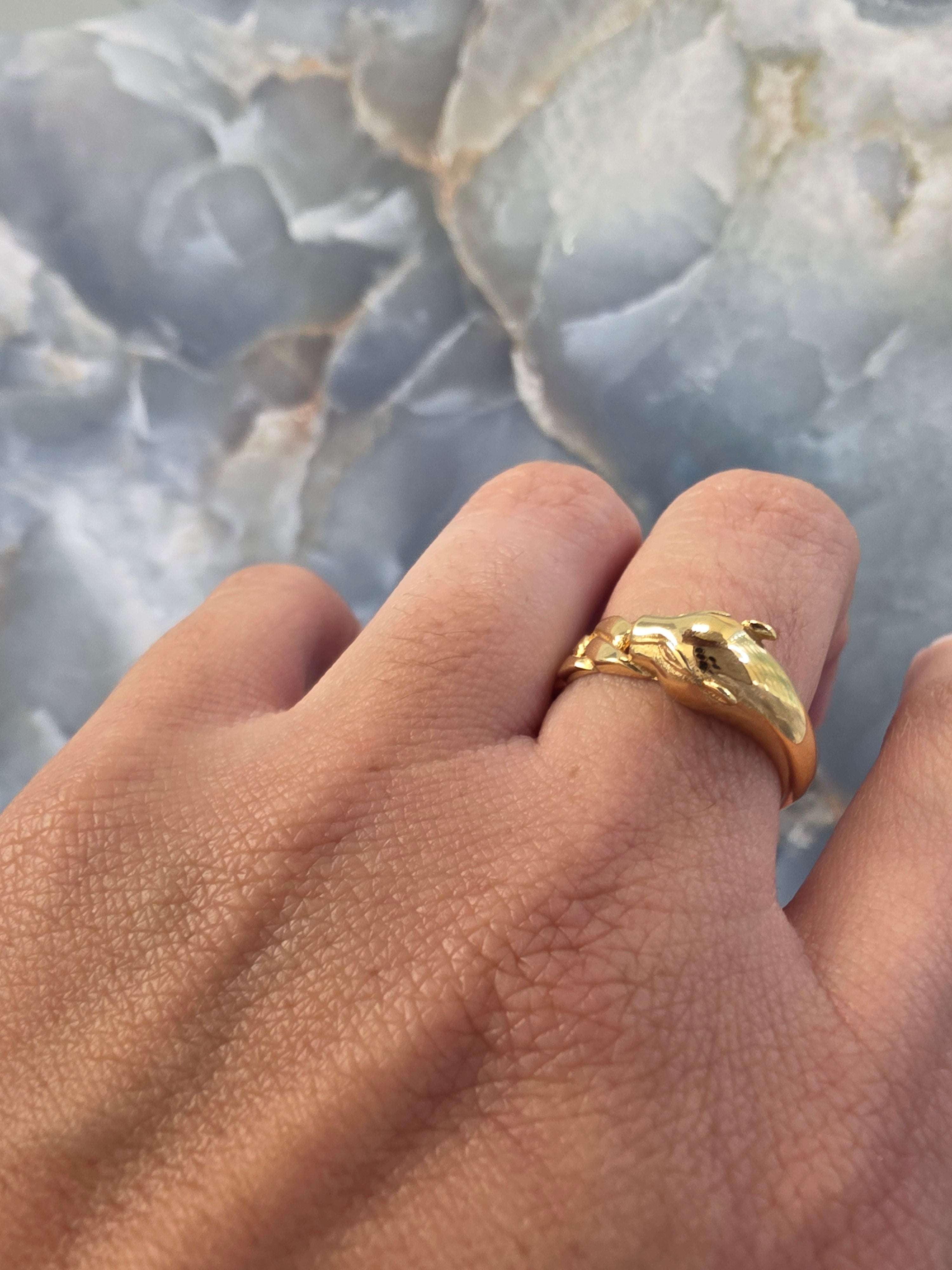 Panther Cuban Link Ring 243