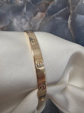 Gold Screw Design Bangle Bracelet 912
