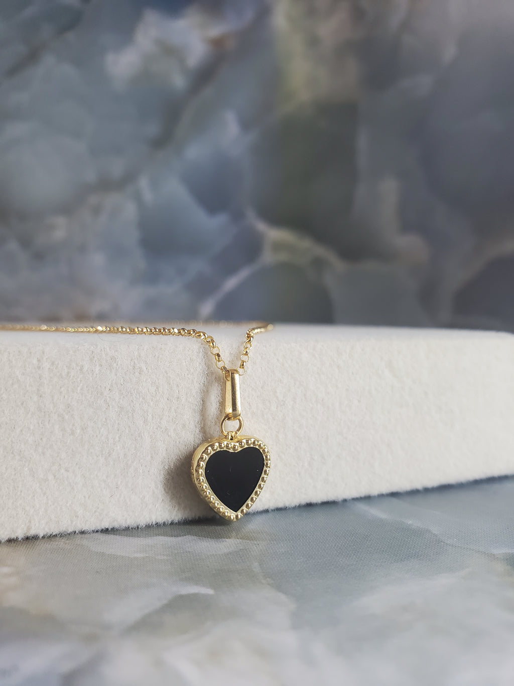 Imperial Black Heart Pendant 080