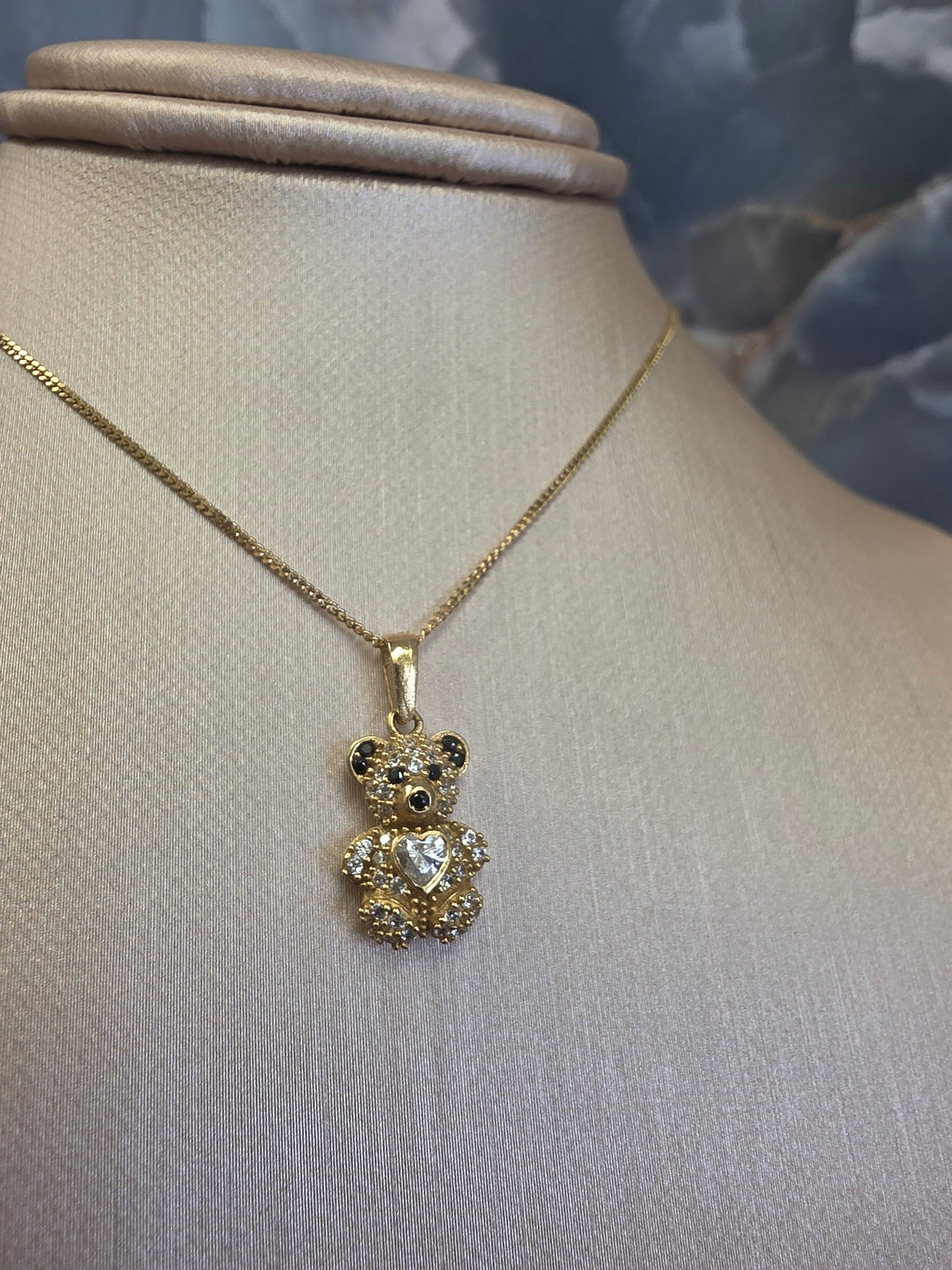 Teddy Bear Heart Pendant 143