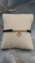 Tricolor Heart Cord Bracelet