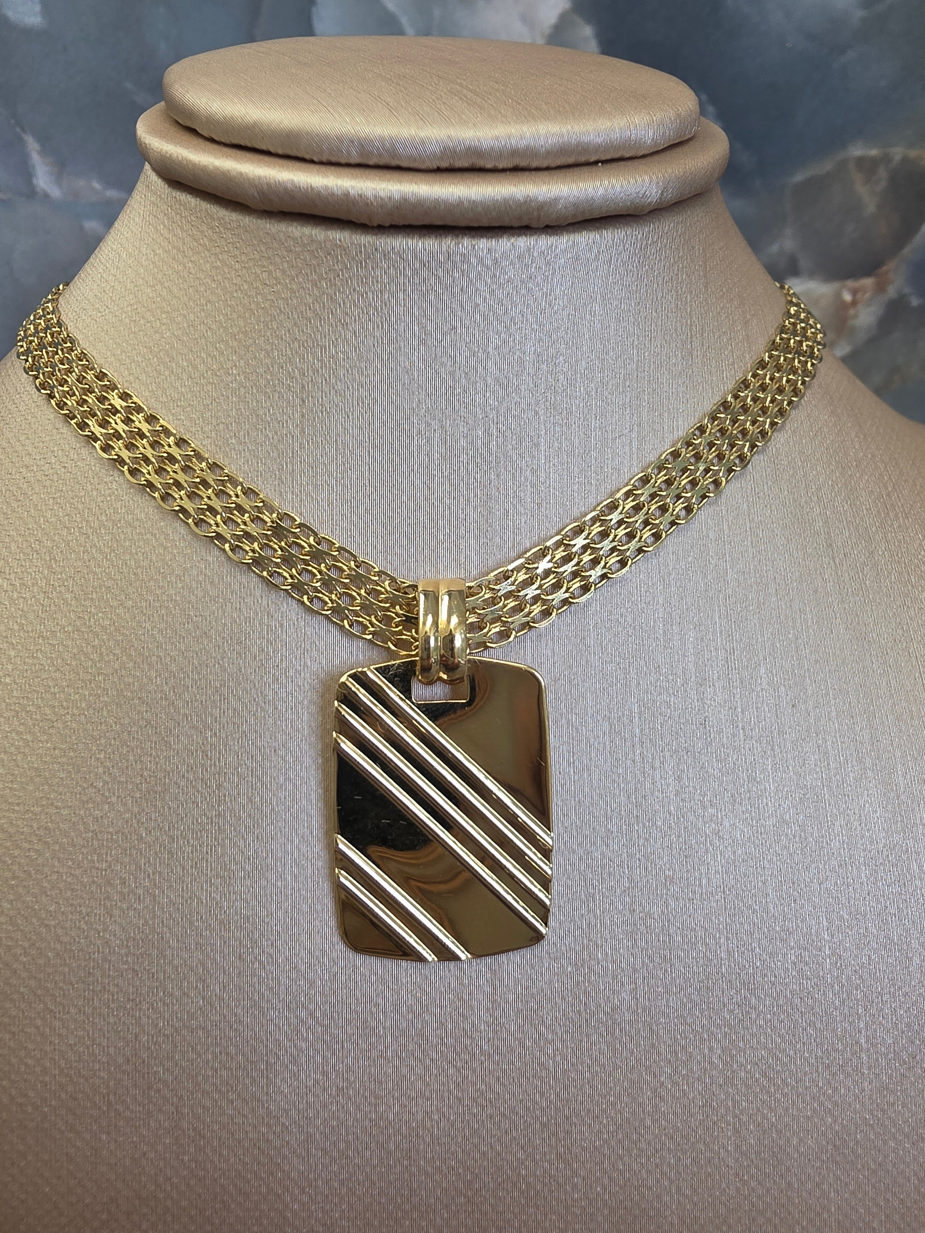 Engraved Rectangular Pendant 314