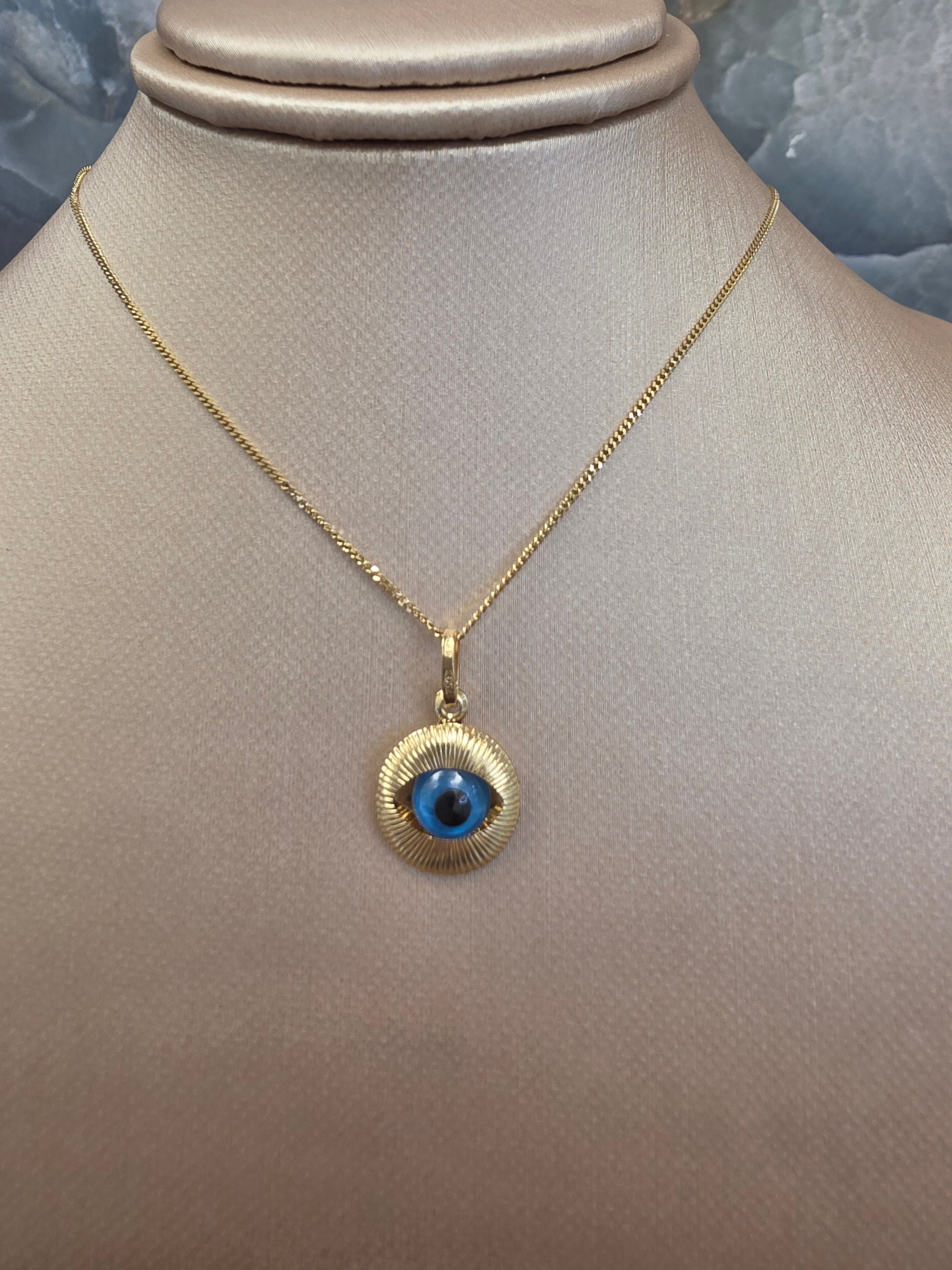 Blue Evil Eye Pendant 092
