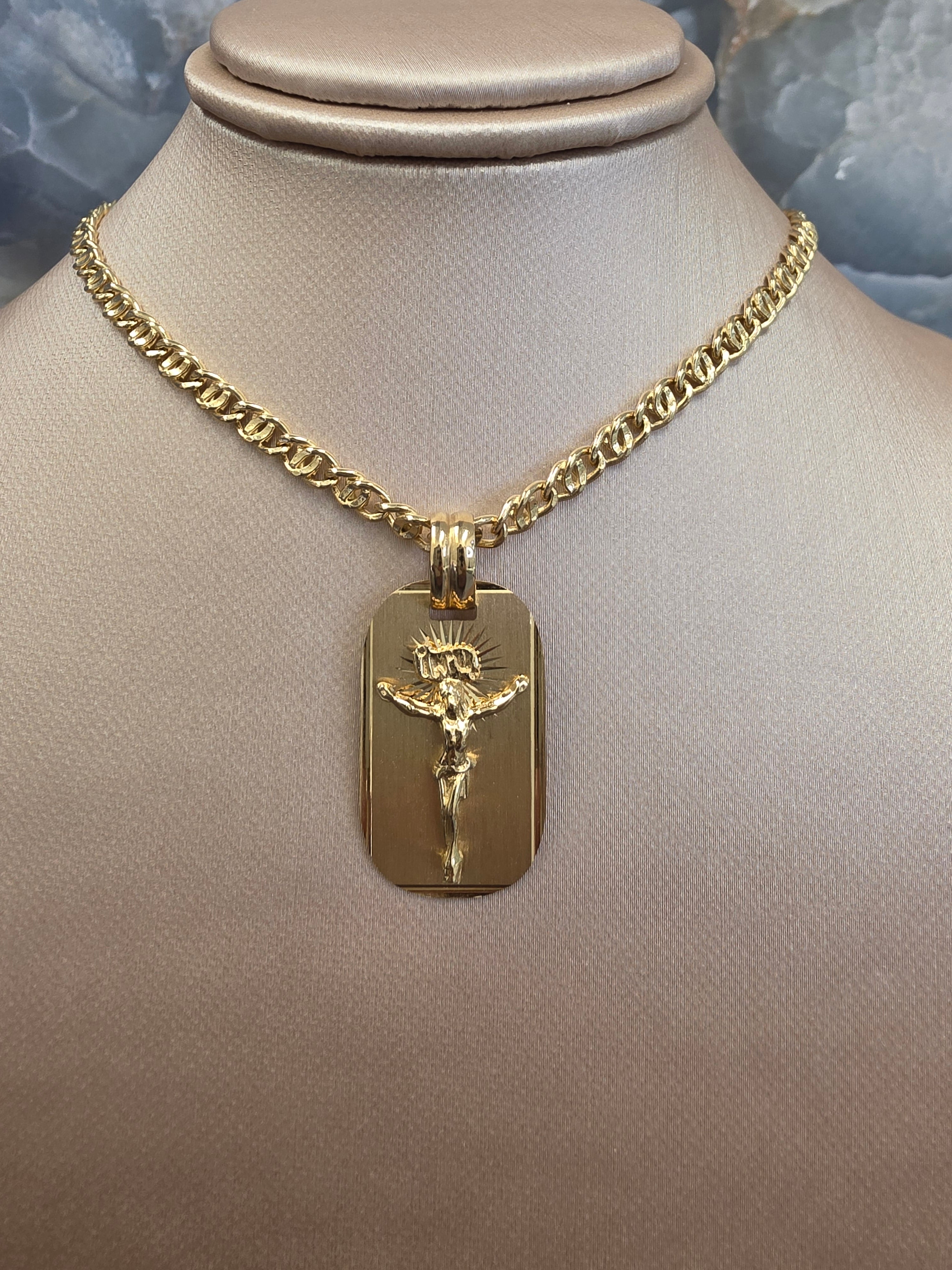Crucifix Plaque Pendant 316