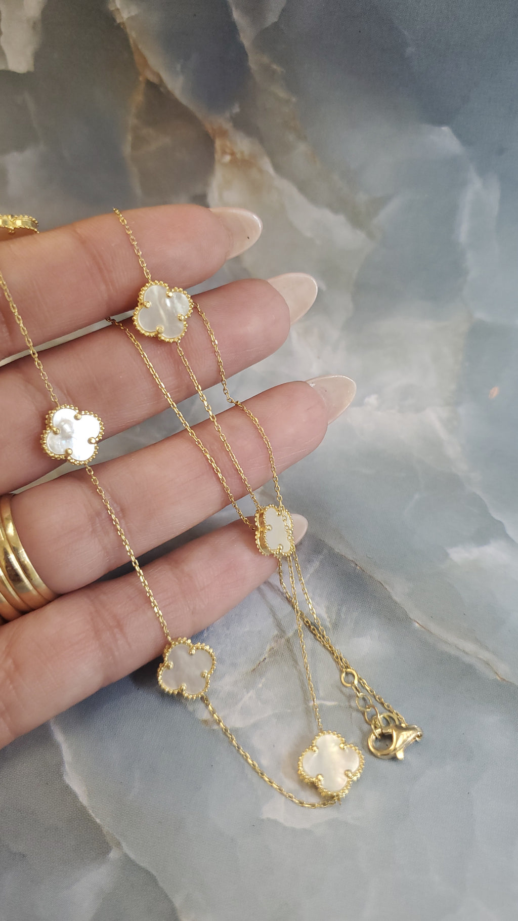 White Clover Station Necklace 462