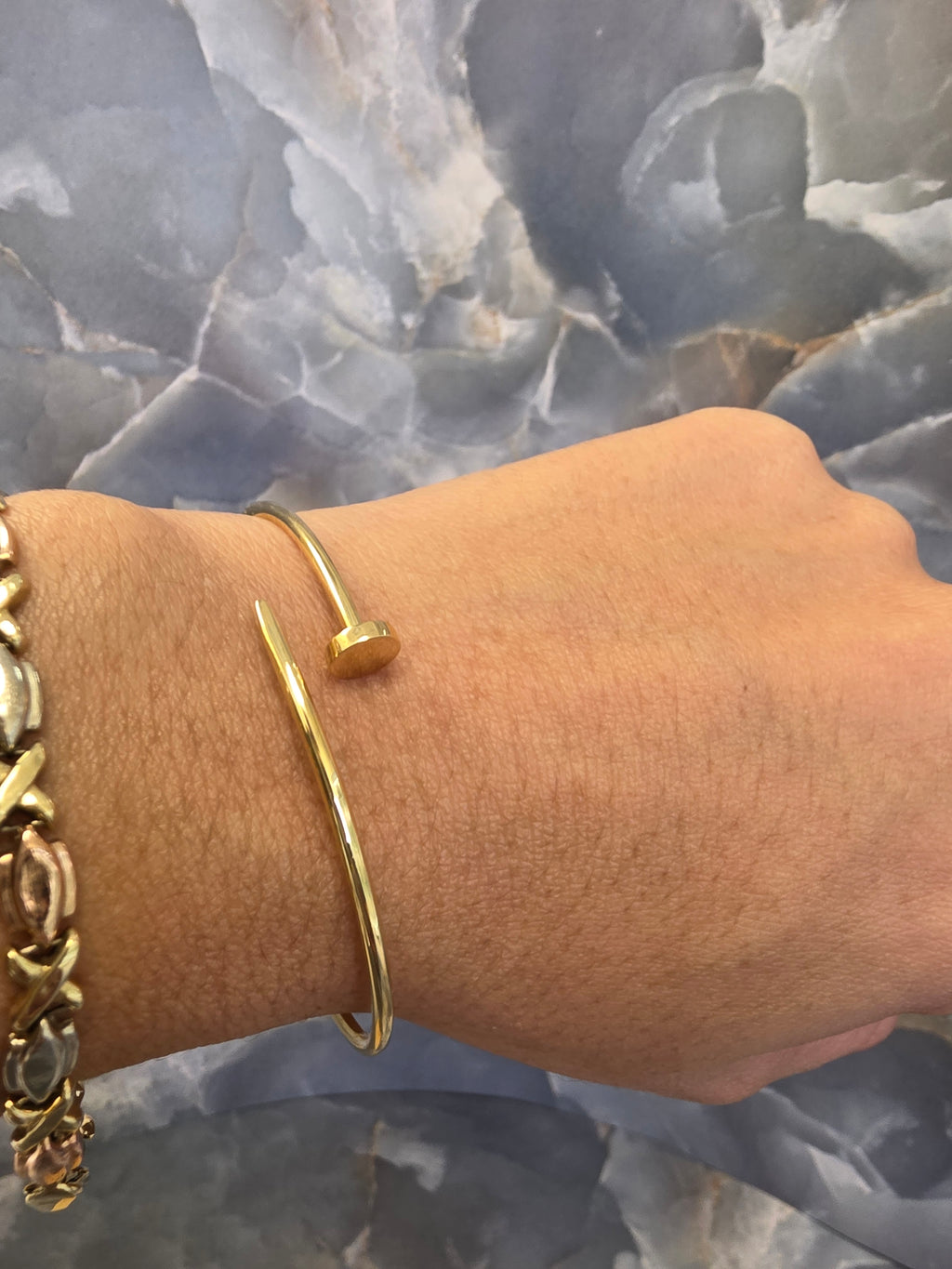 Nail Style Bangle Bracelet 560