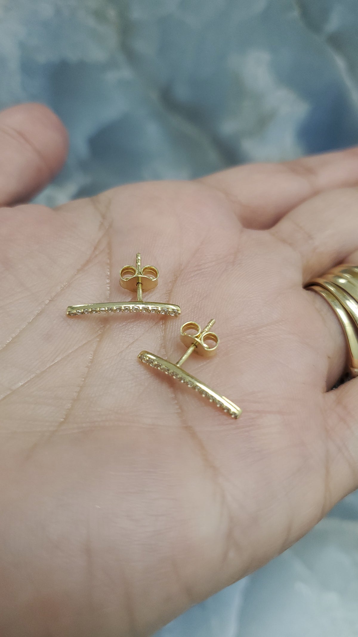 Curved Zirconia Ear Climbers 130
