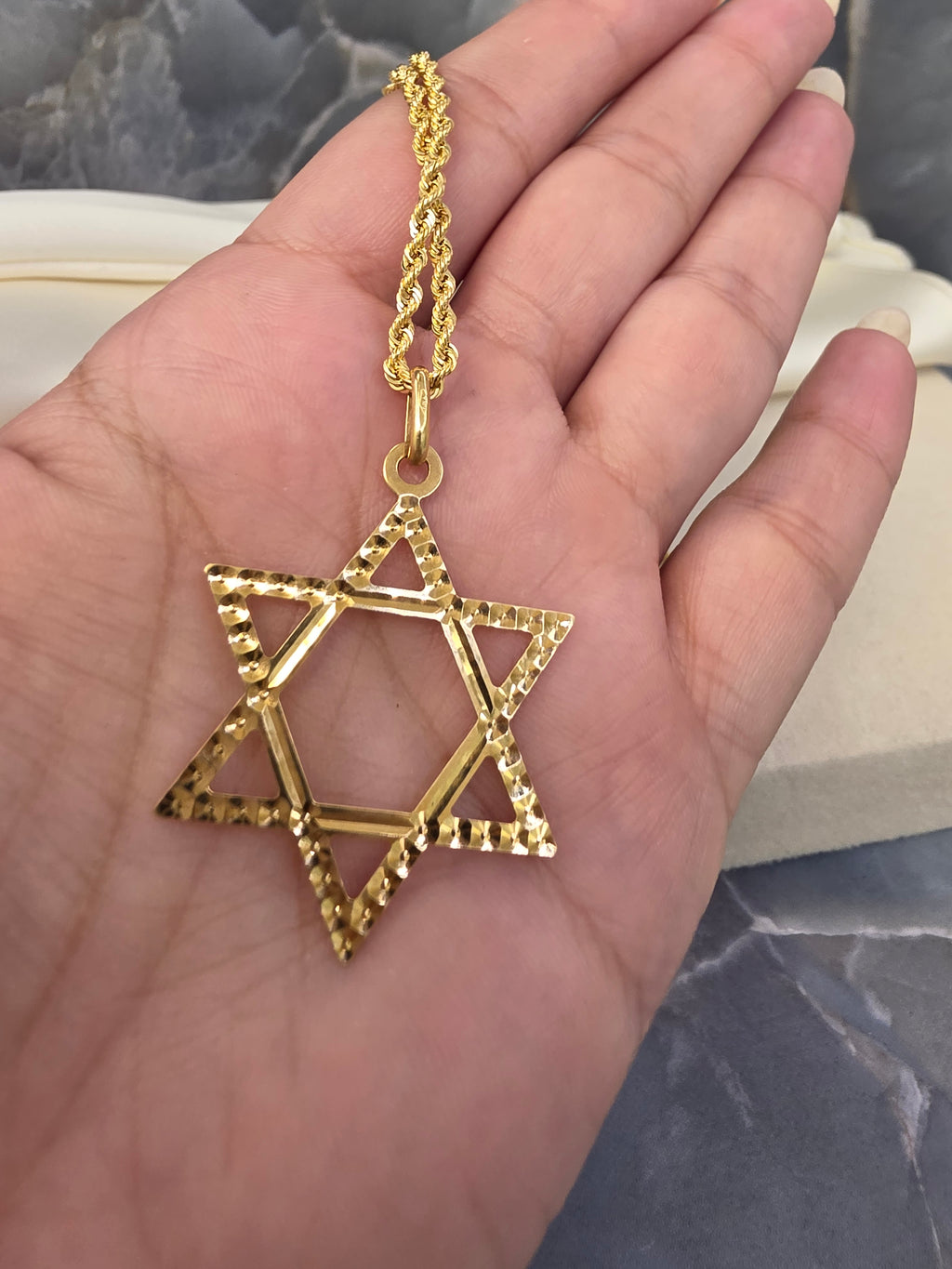 Diamond-Cut Star of David Pendant 221