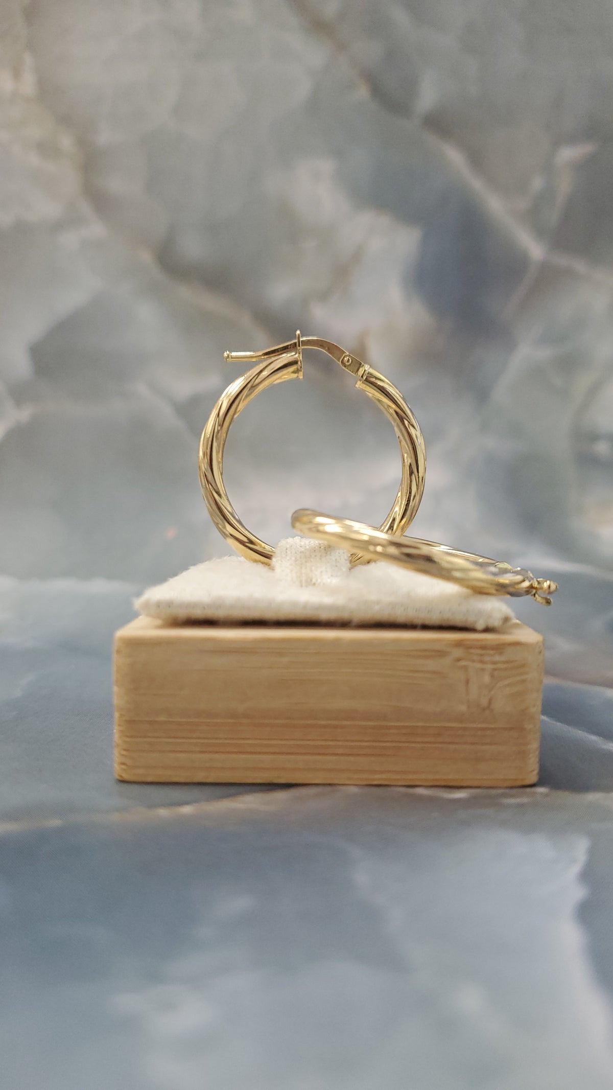 Gold Twisted Hoop Earrings 218