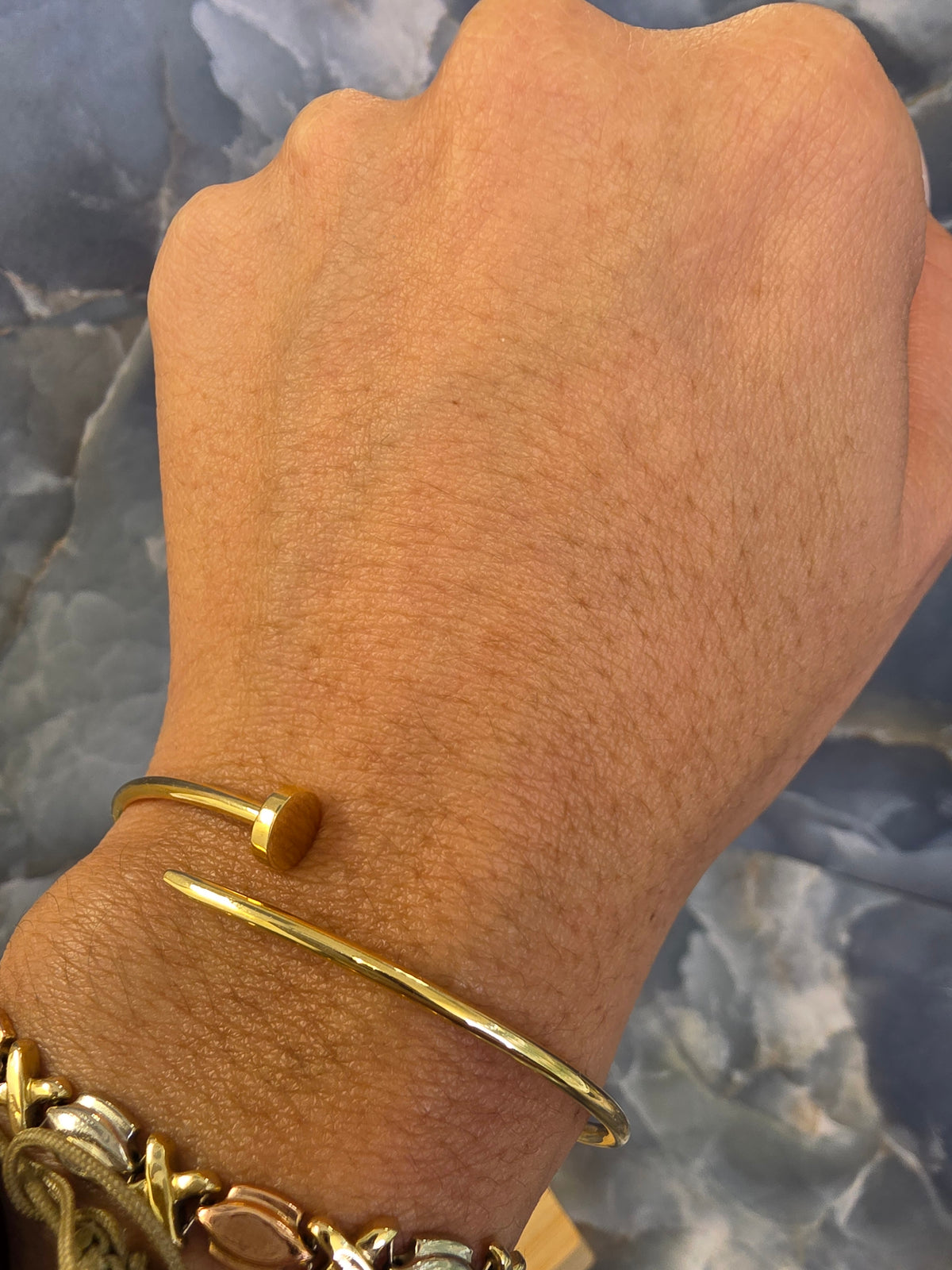 Nail Style Bangle Bracelet 560